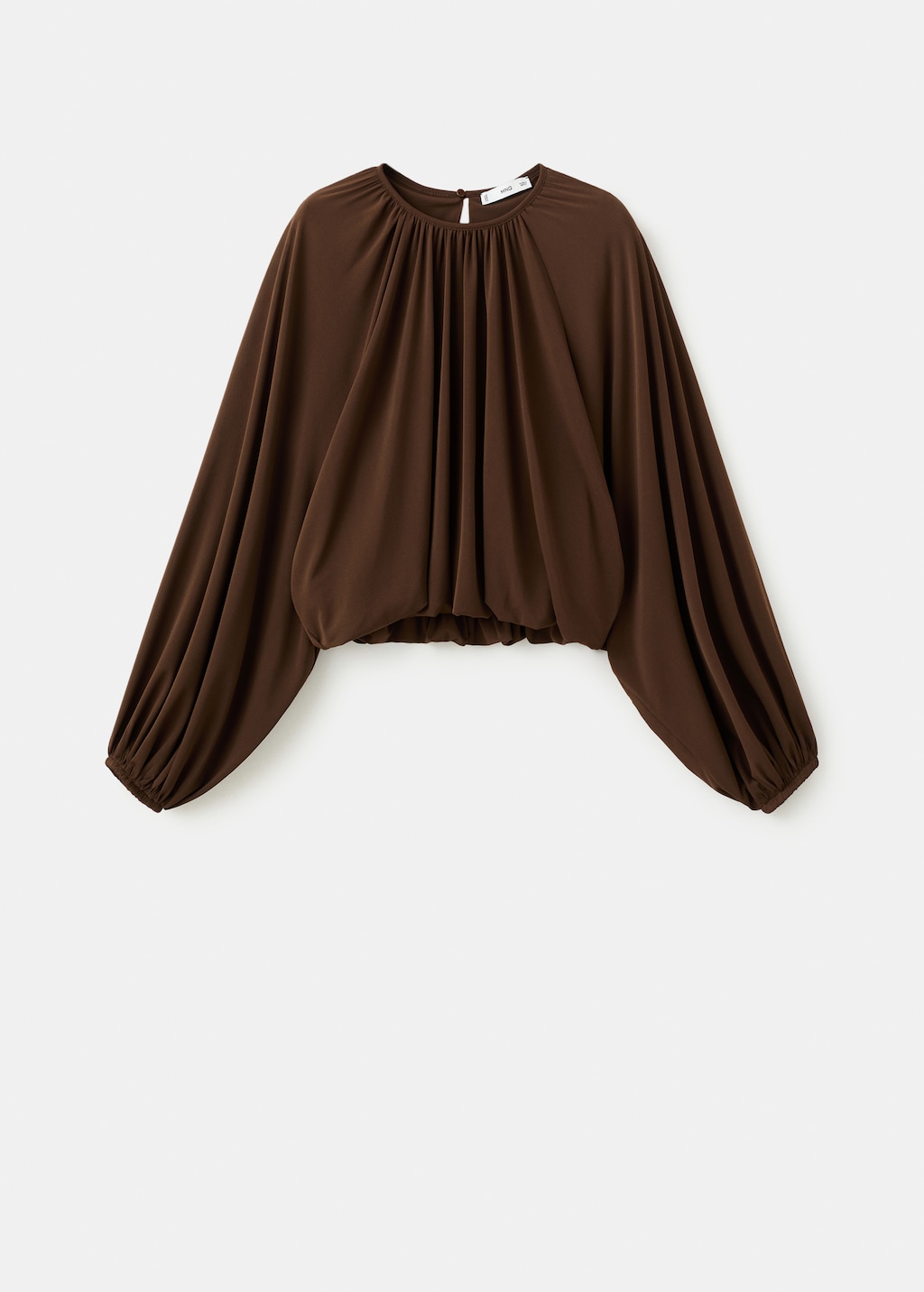 Fine-knit ruched blouse - image 4