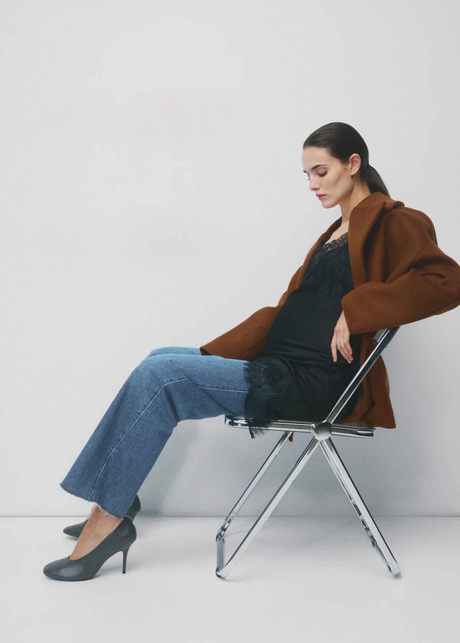 Wide-leg maternity jeans - Details of the article 6