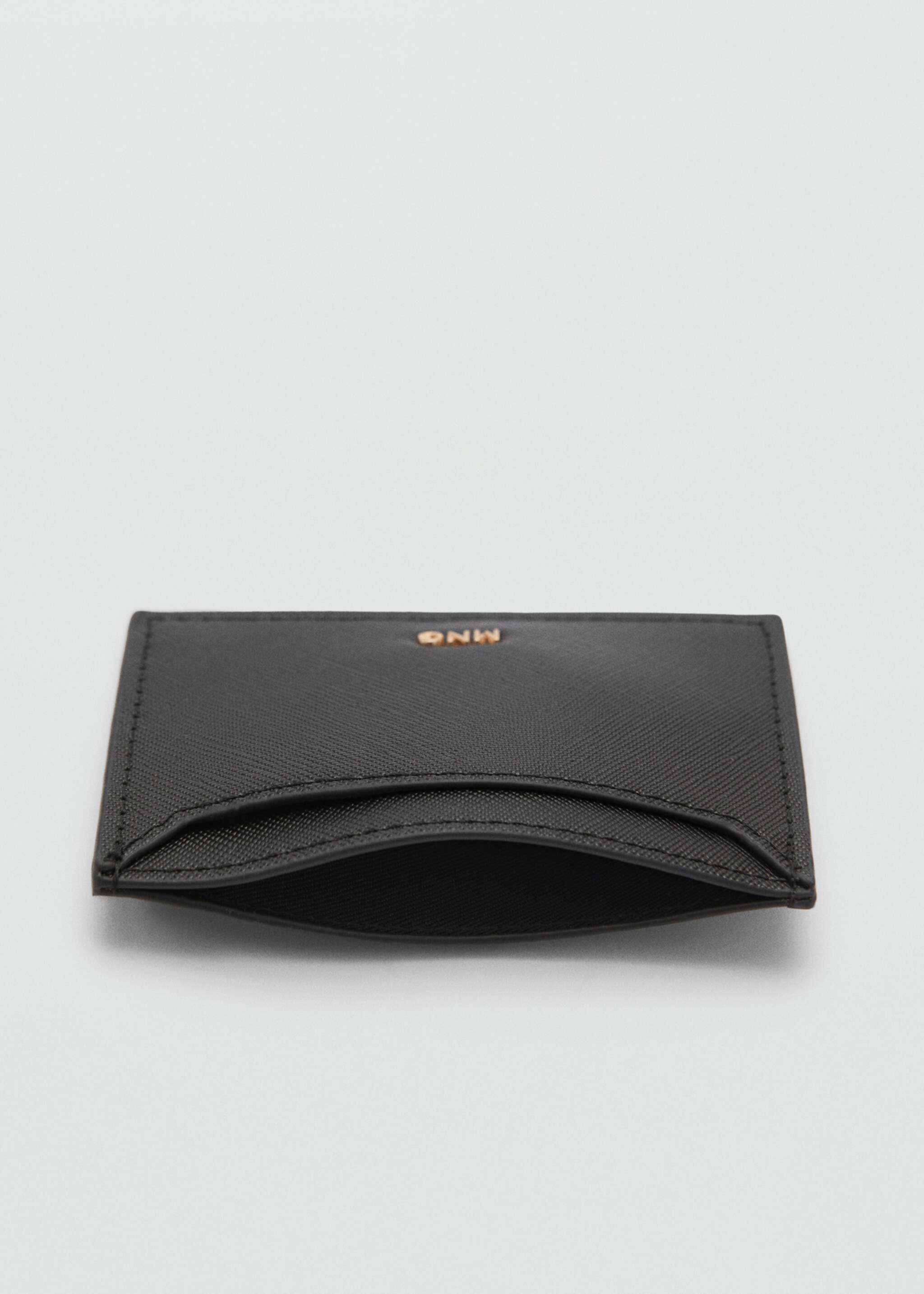 Saffiano-effect cardholder - Details of the article 1, Black. Ref: 27071304-00.