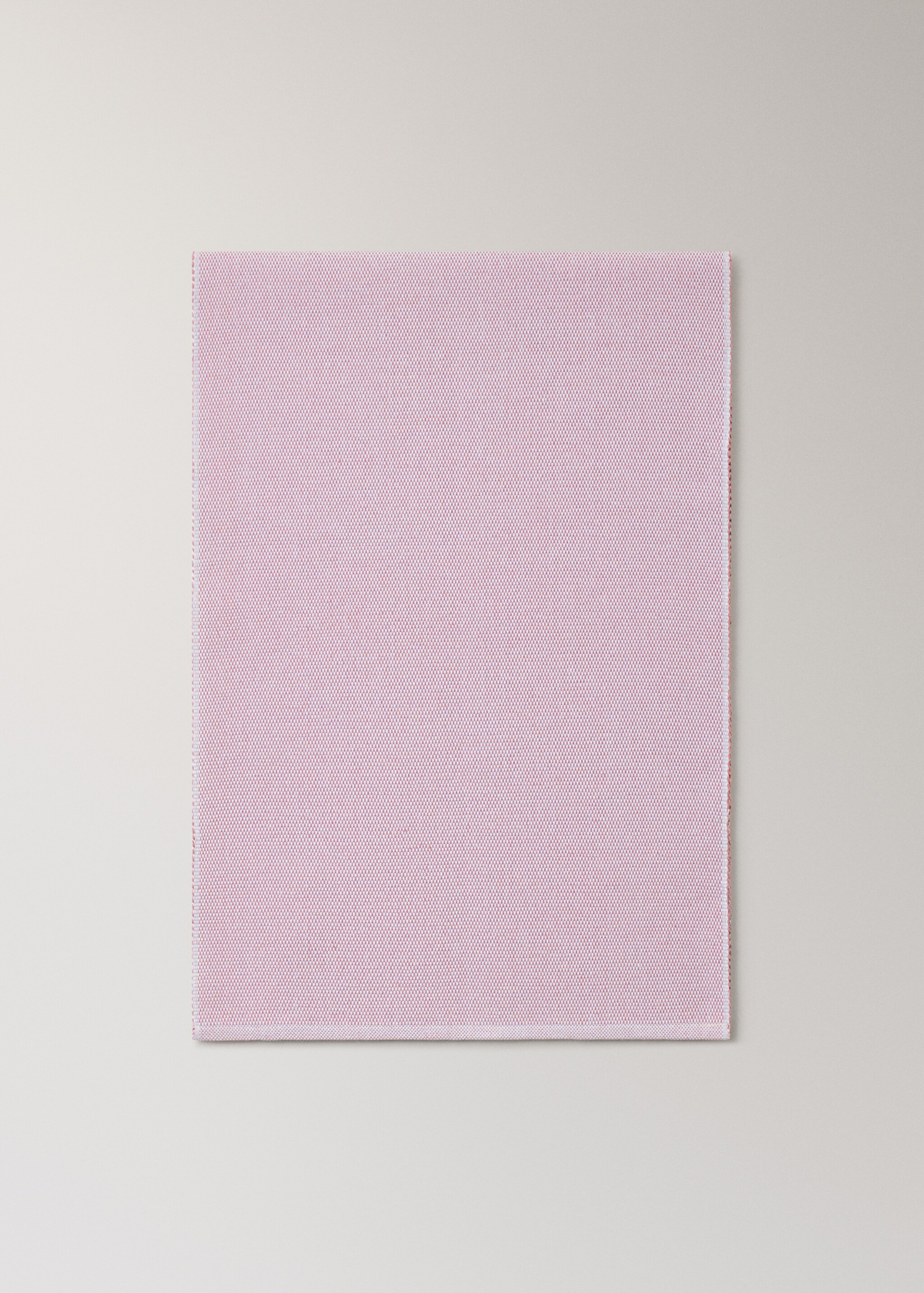 Cotton table runner with melange effect - Article without model, Pink. Ref: 27071309-00.