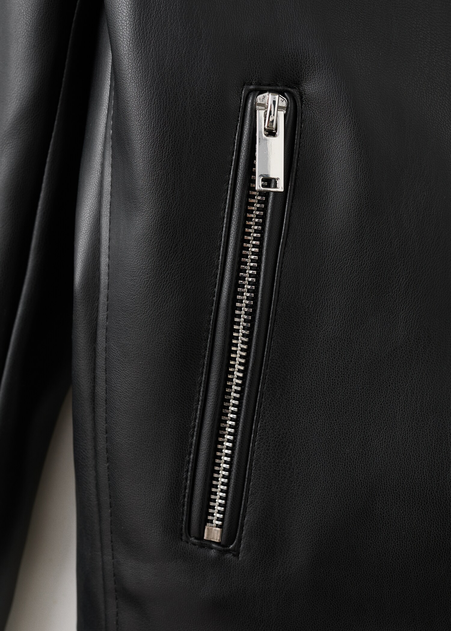 Faux leather biker jacket - Details of the article 0