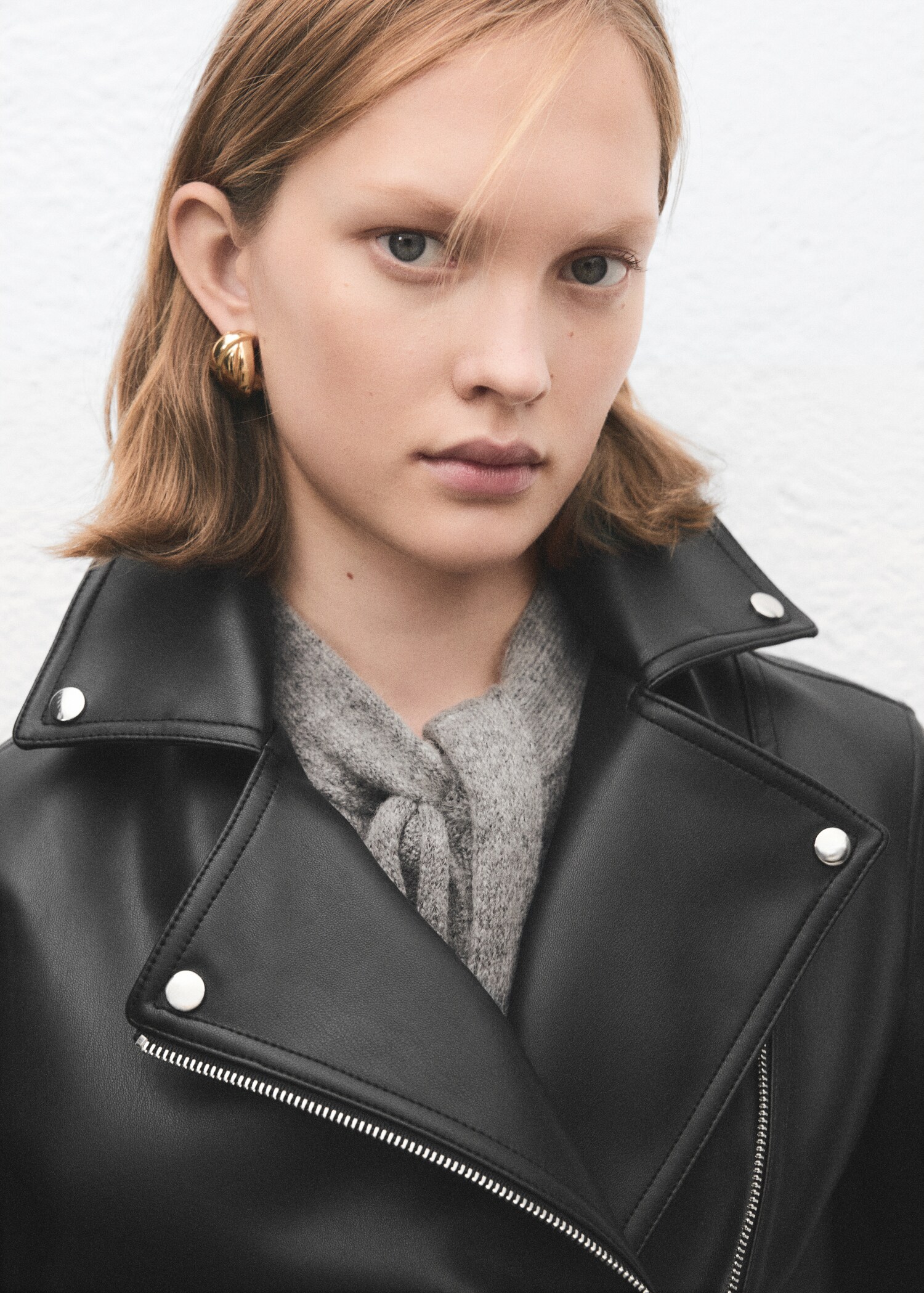 Faux leather biker jacket - Details of the article 1