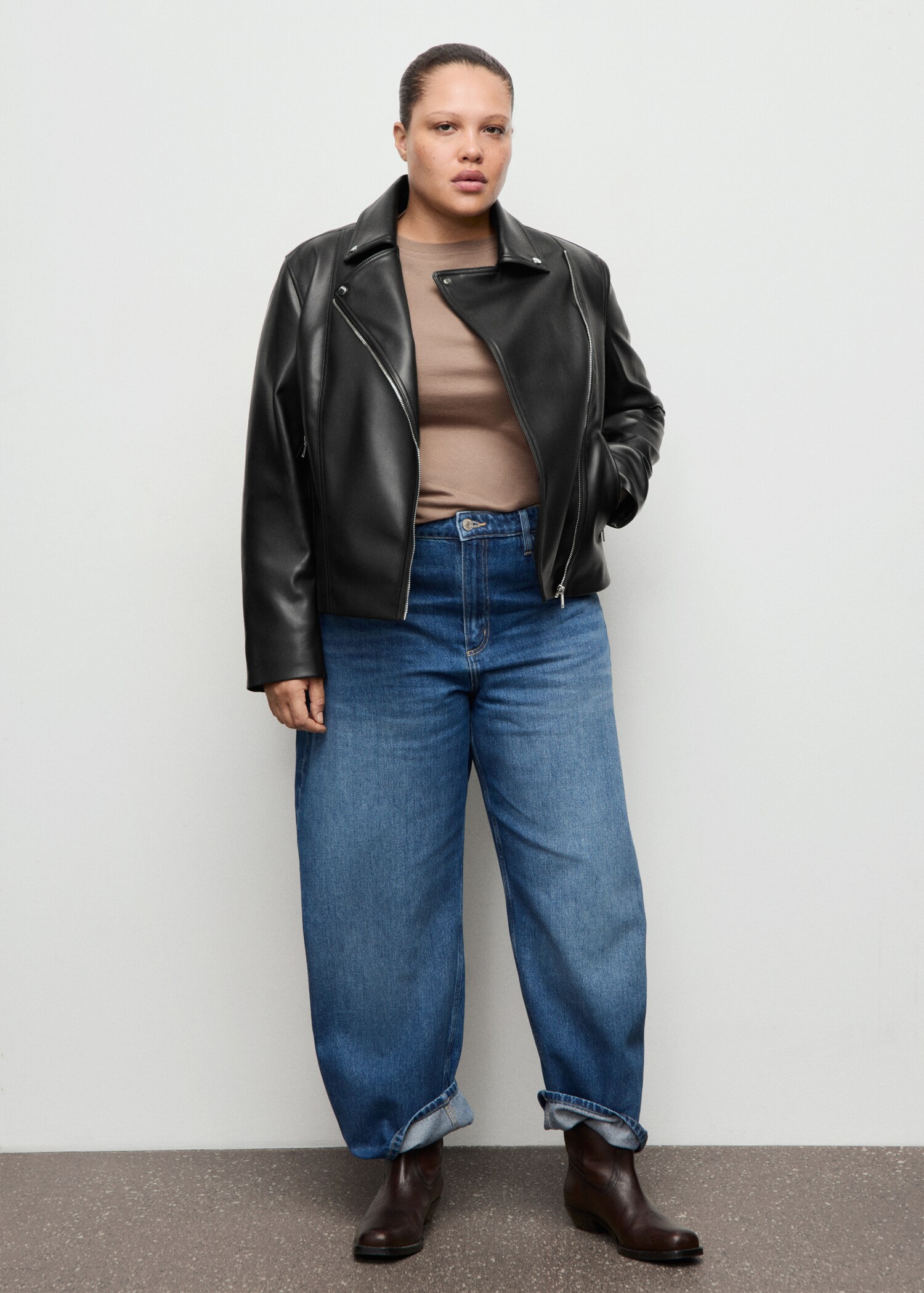 Faux leather biker jacket - Details of the article 3