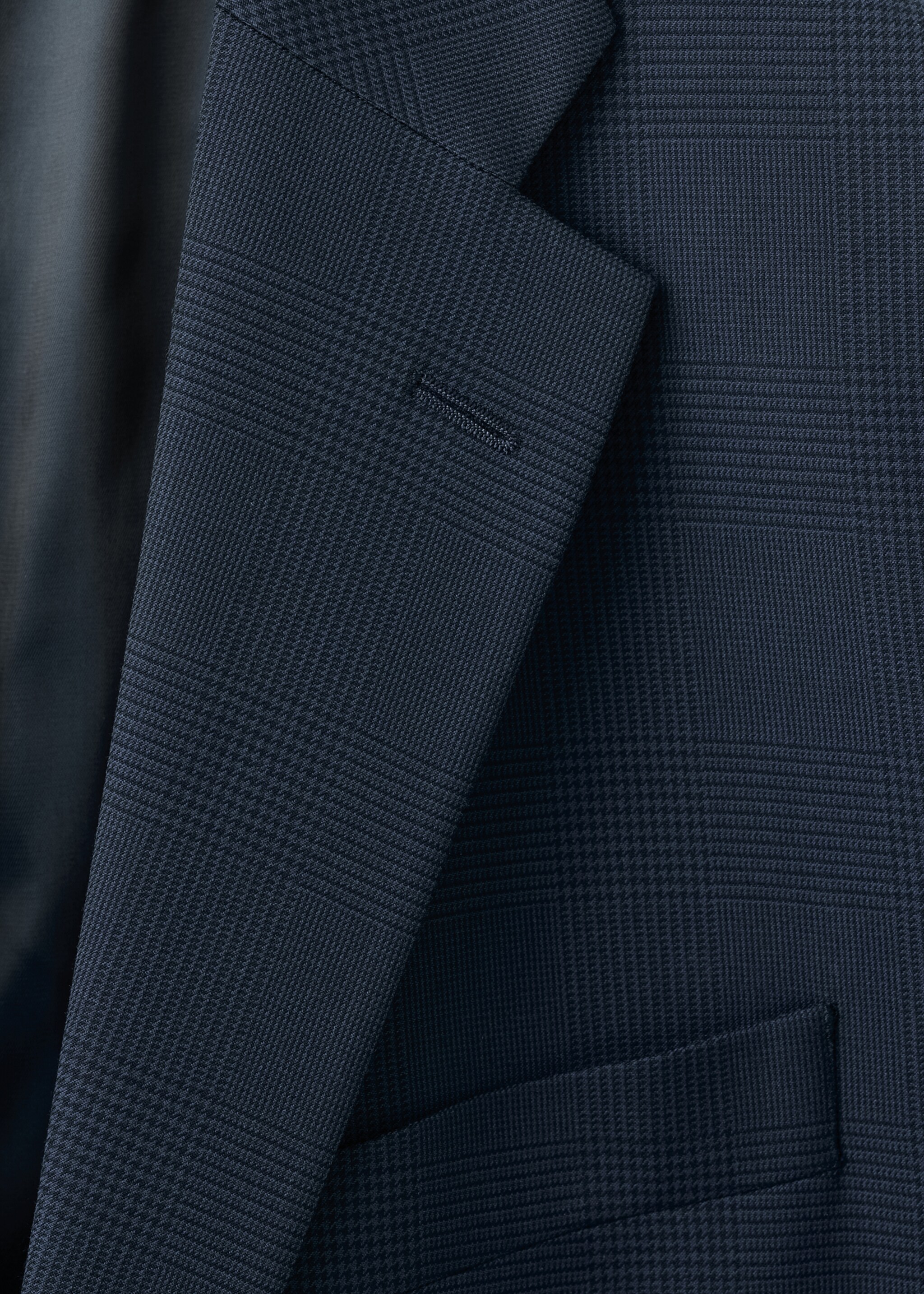 Straight-fit suit jacket - Details of the article 8, Navy. Ref: 27071315-00.