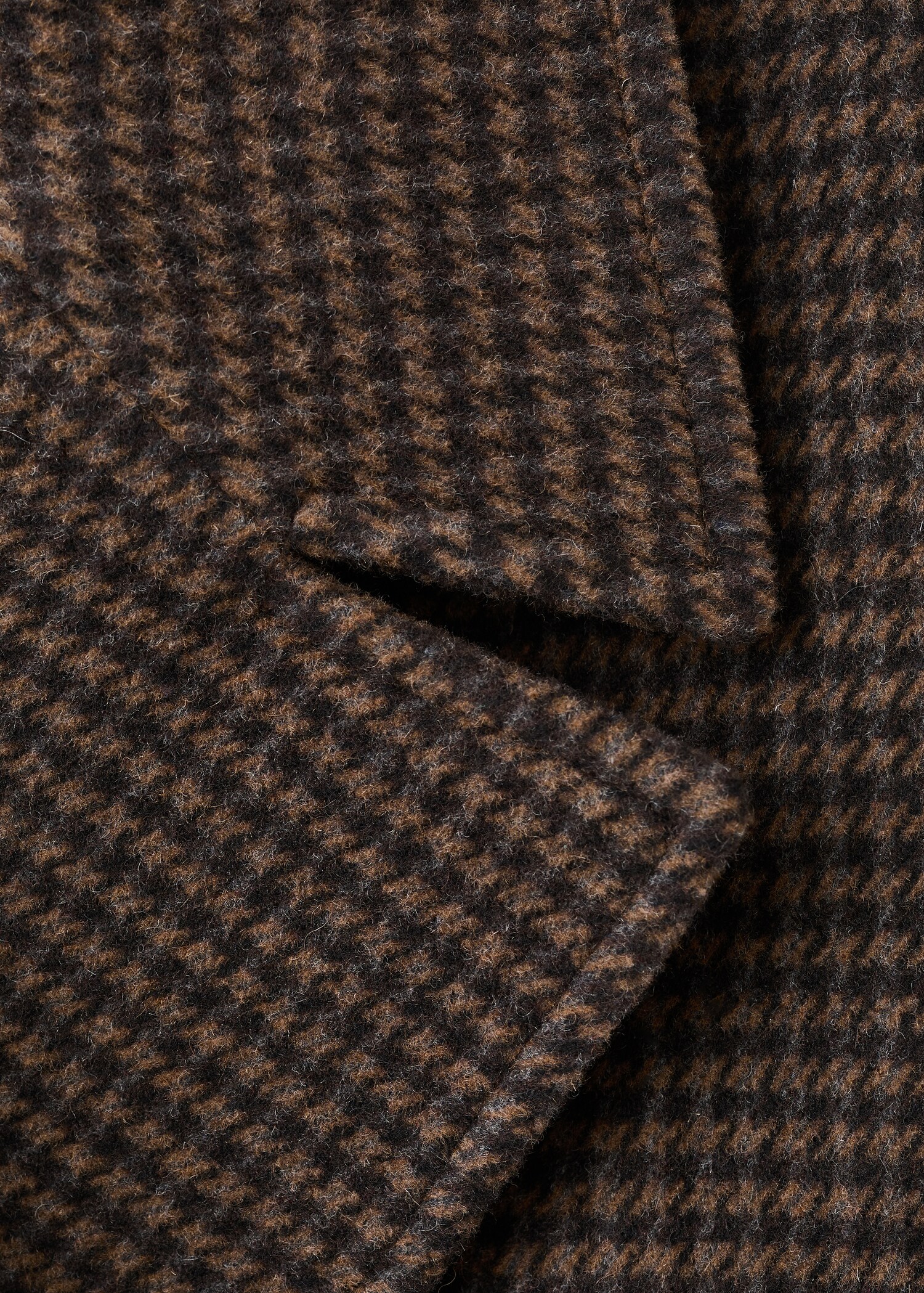 Wool-blend micro-houndstooth coat - Details of the article 0