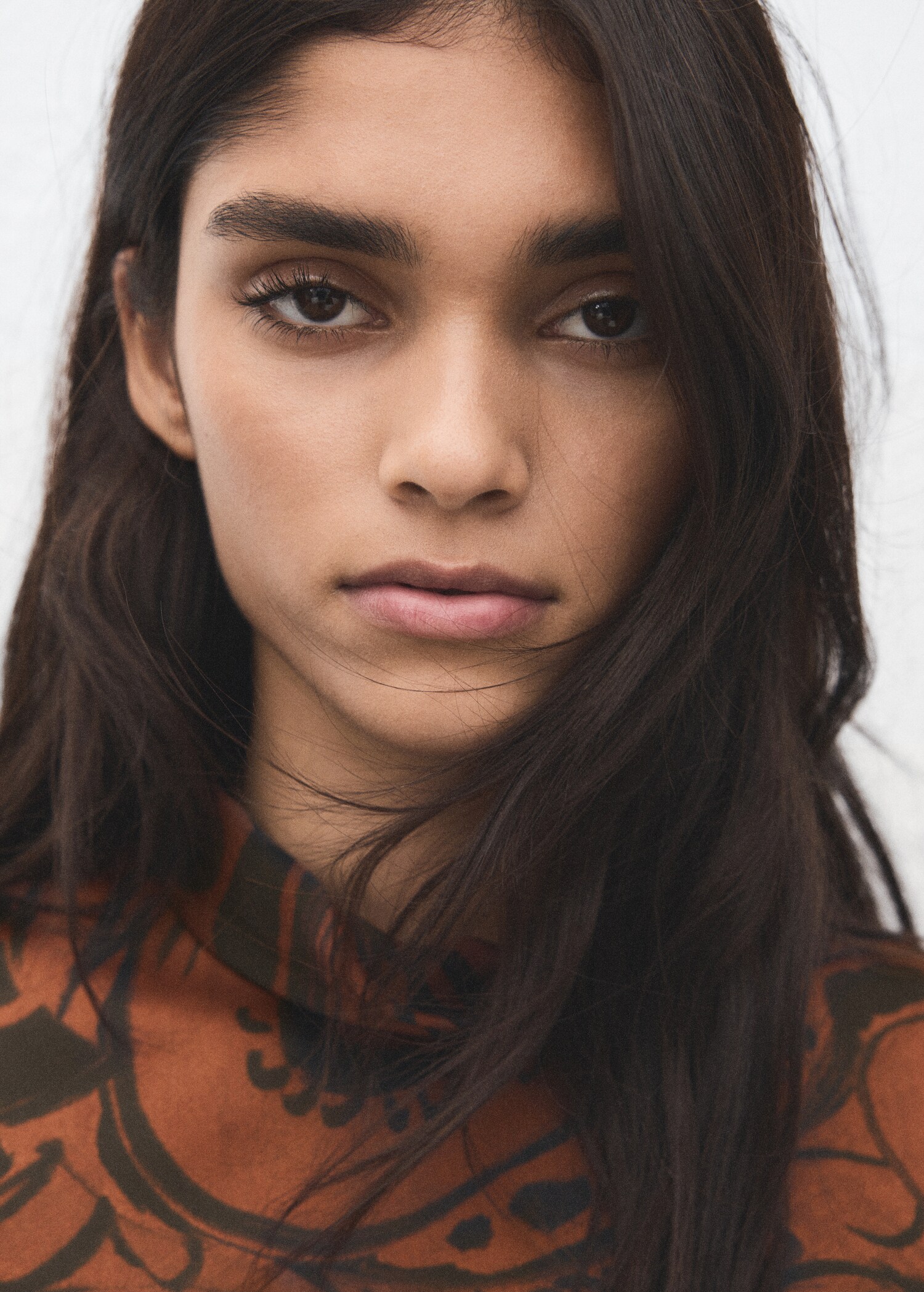 Paisley-print satin dress - Details of the article 1