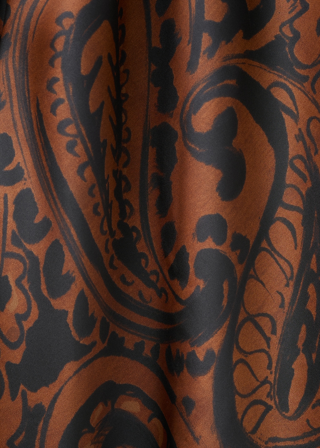 Paisley-print satin dress