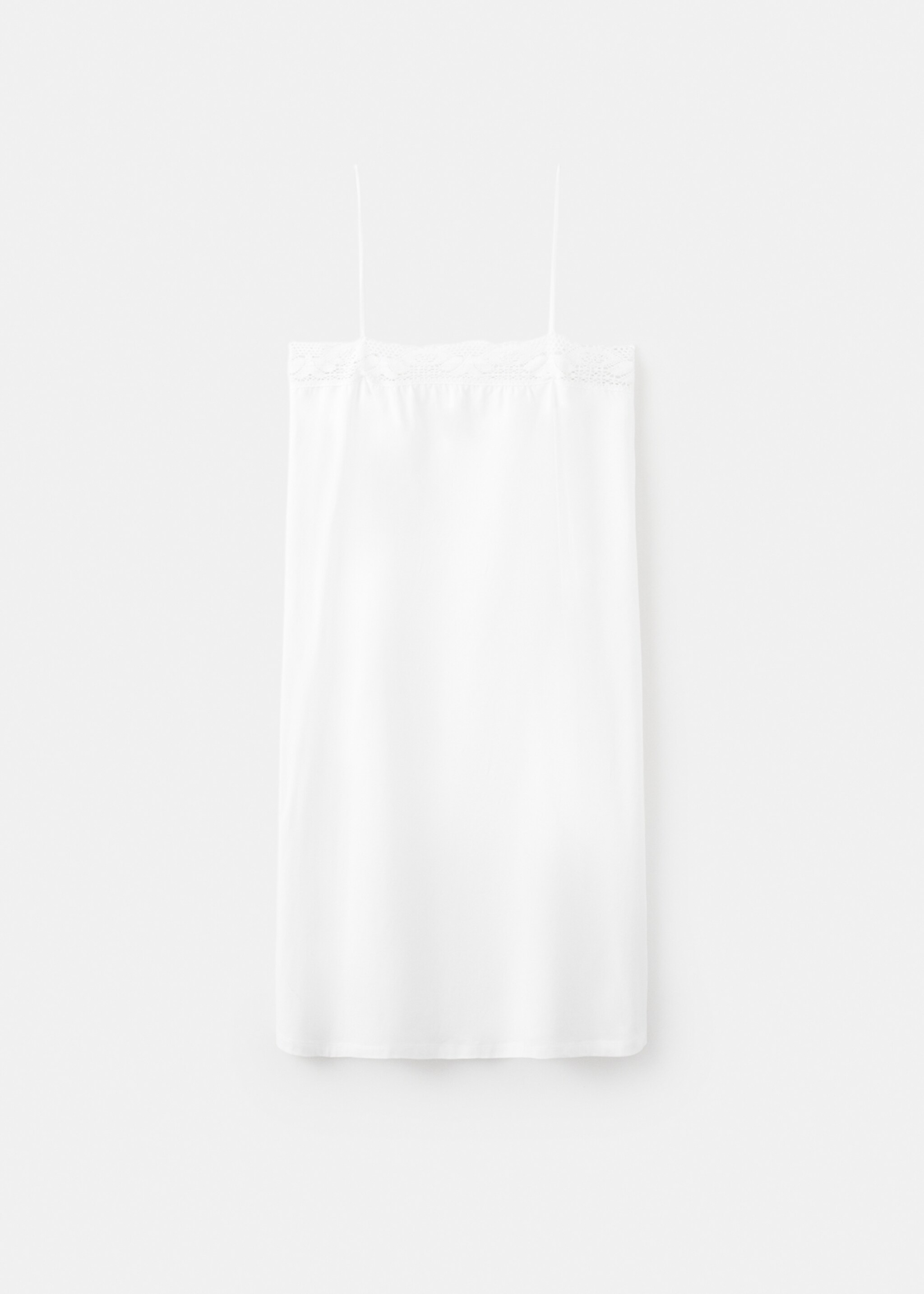 Cotton lace nightgown - Article without model, White. Ref: 27071321-00.