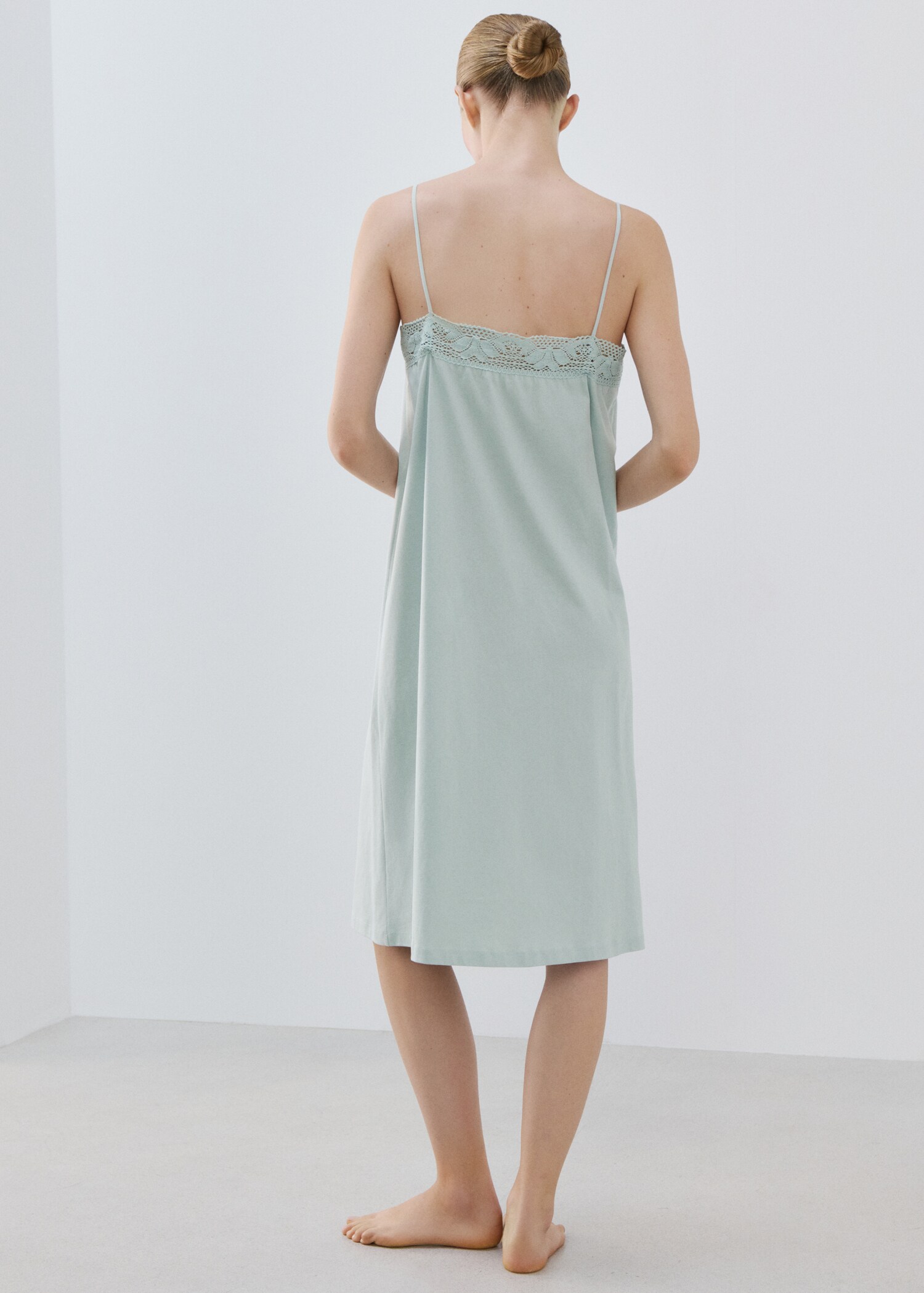 Camisón algodón puntilla - Reverso del artículo