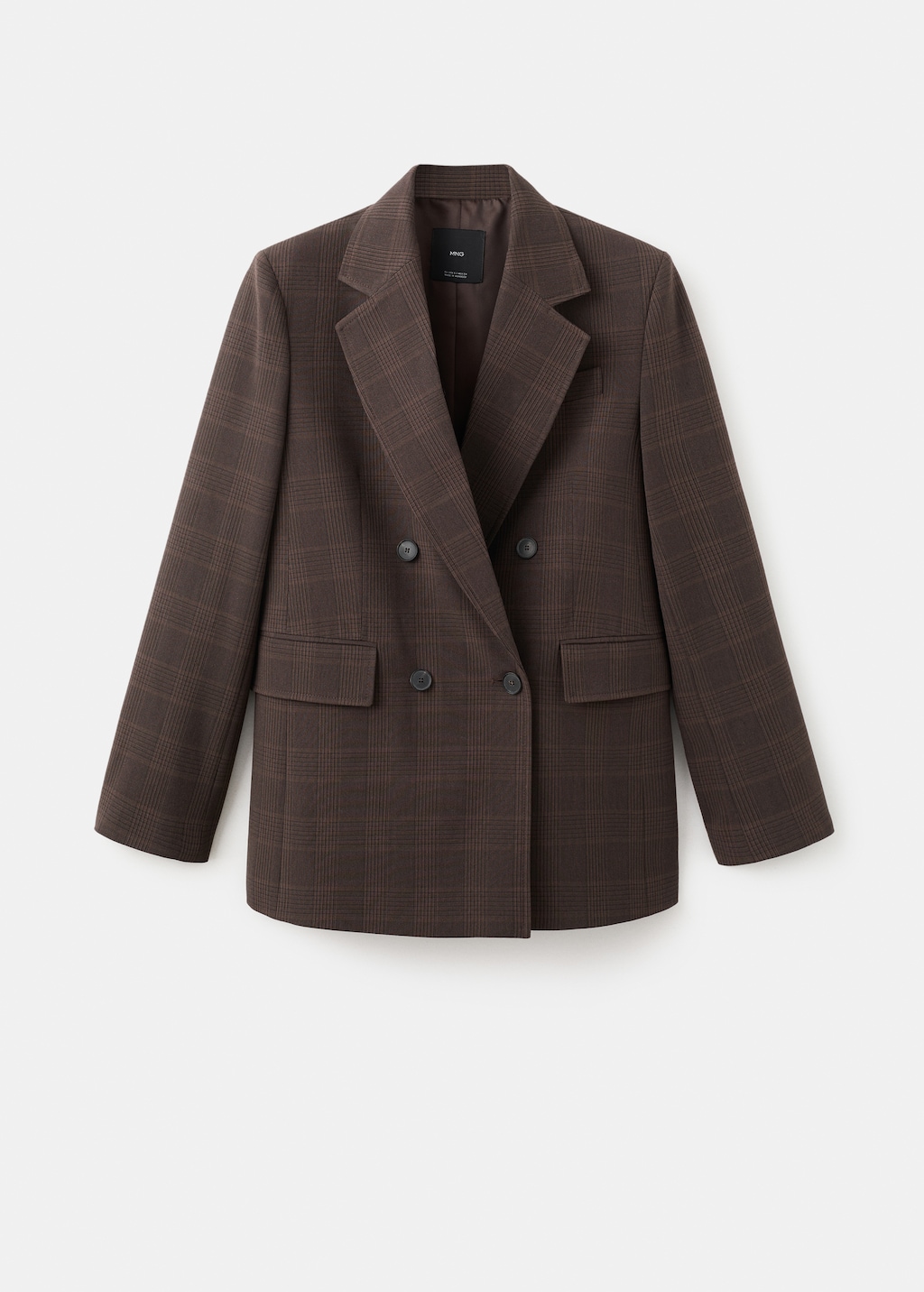 Double-breasted check suit jacket - Women | MANGO Canada
