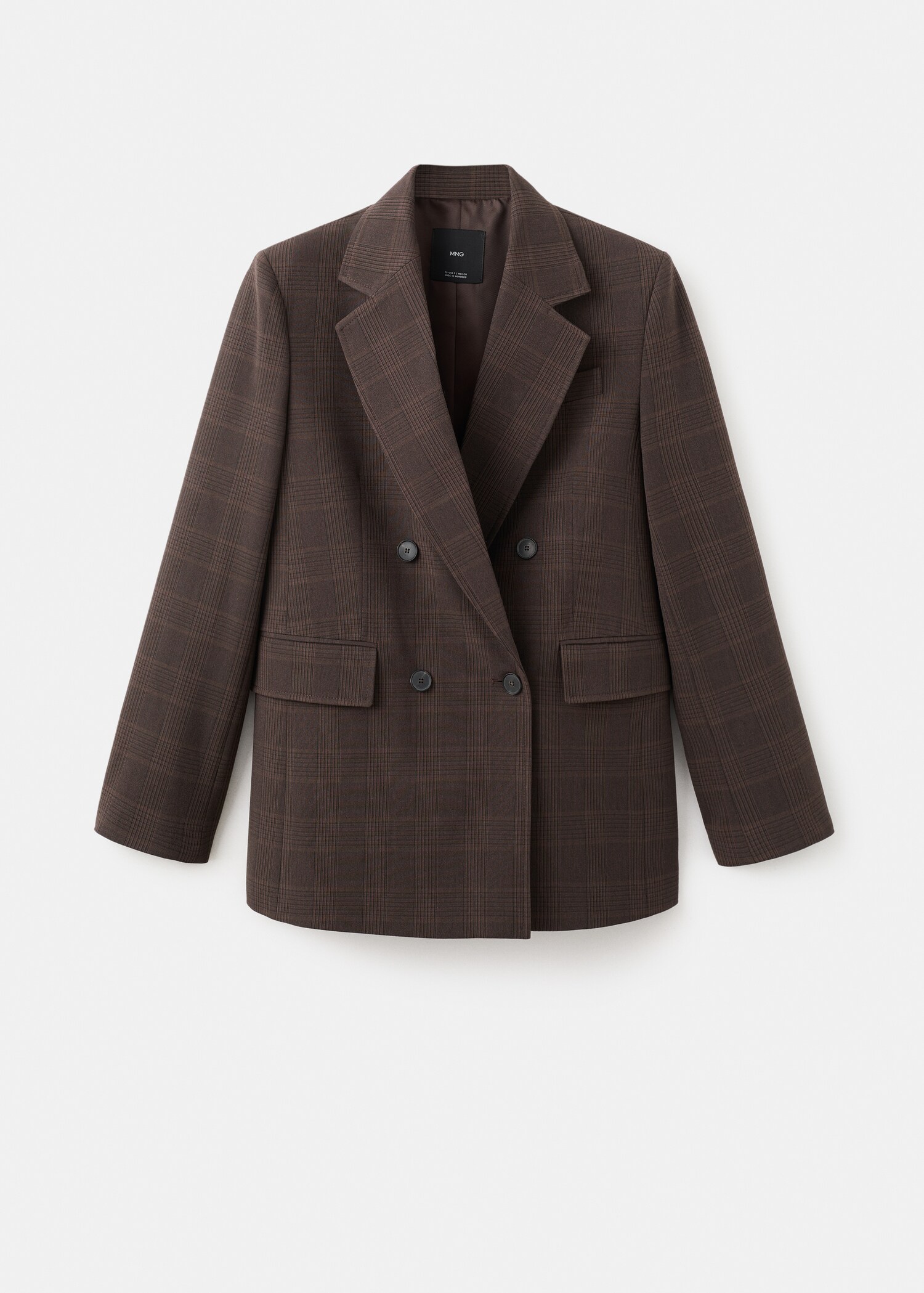 Double-breasted check suit jacket - Article without model