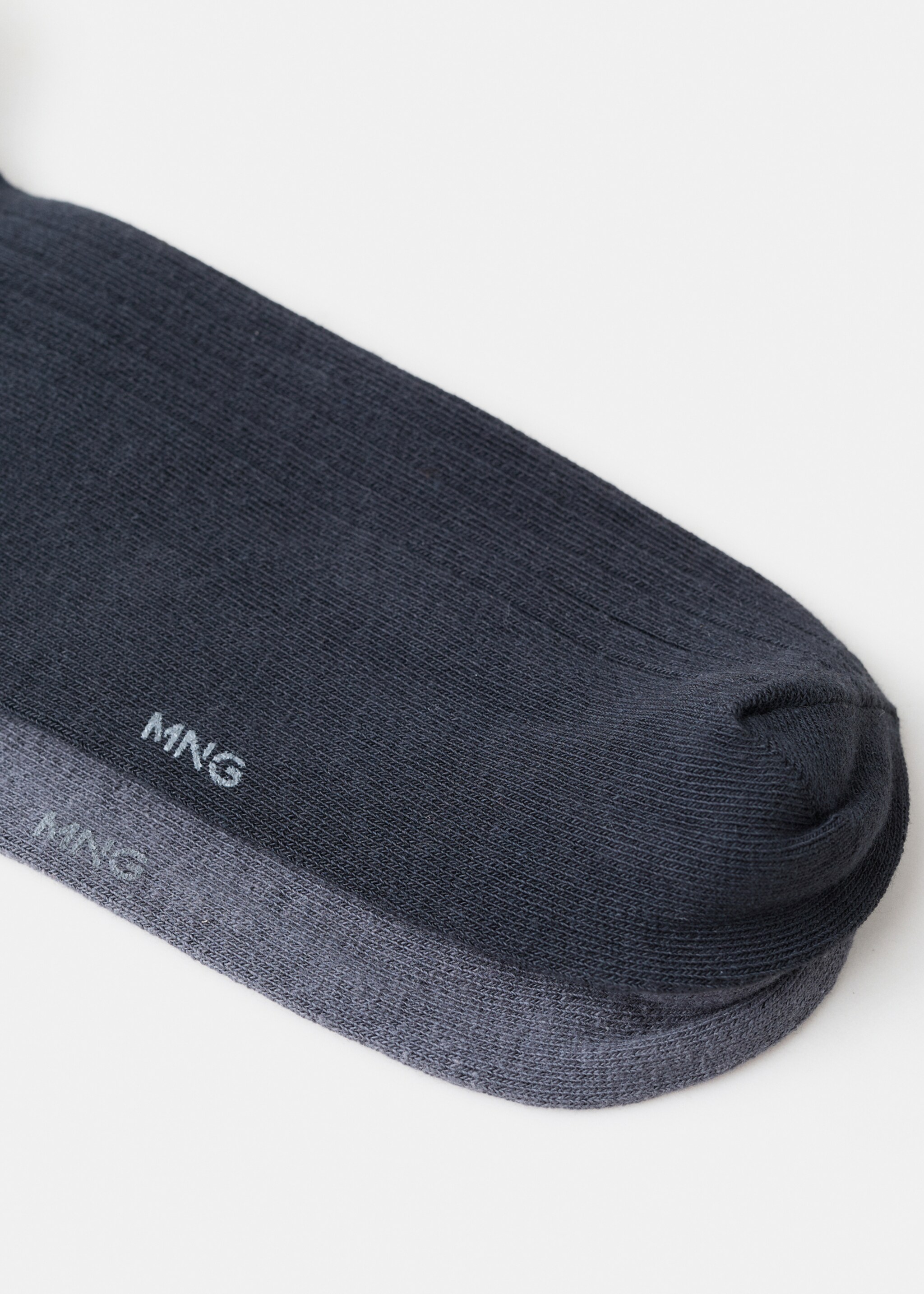Pack of 2 ribbed cotton socks - Details of the article 8, Navy. Ref: 27071326-00.