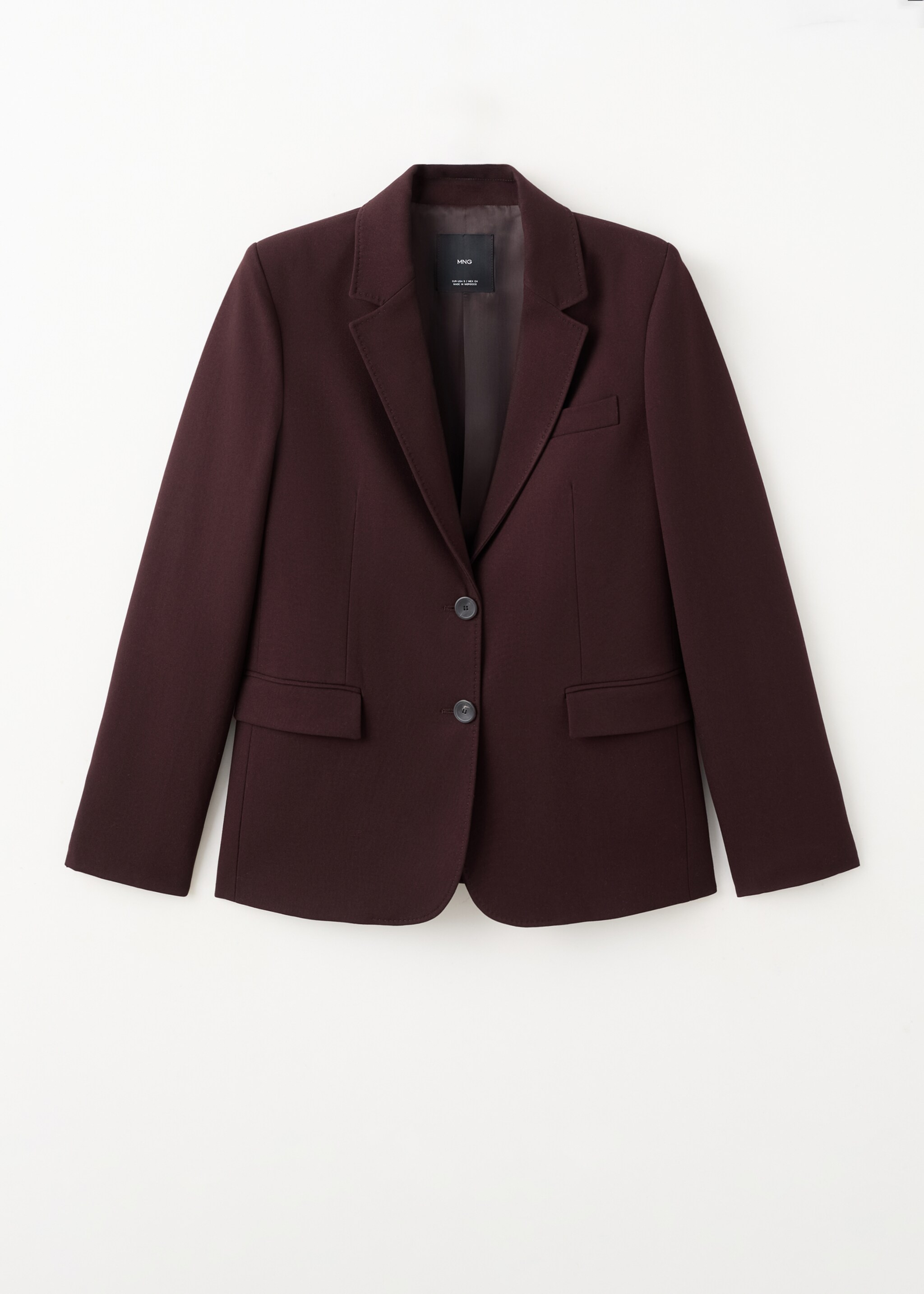 Blazer costume droit - Article sans modèle, Grenat. Ref: 27071328-00.