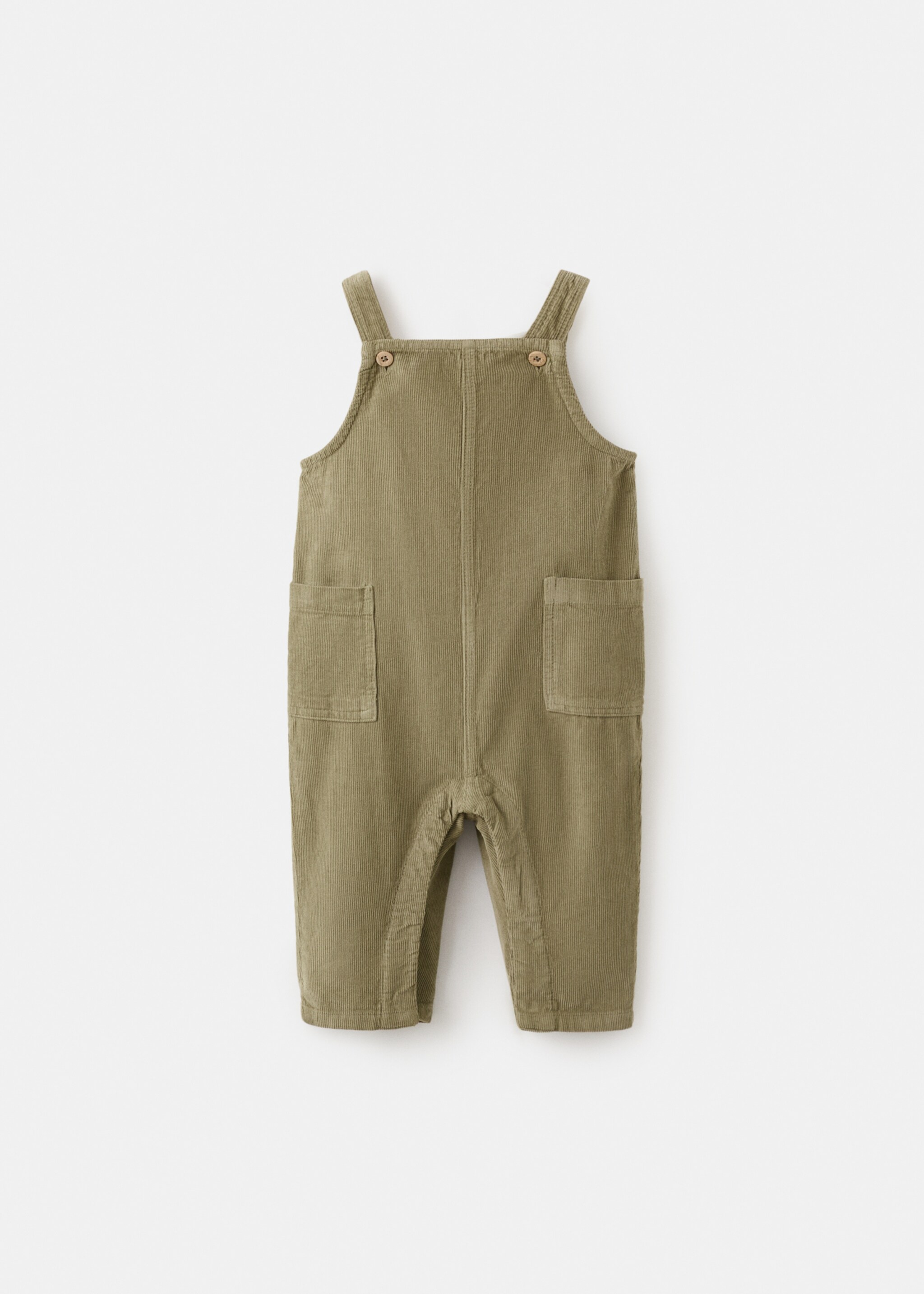 Long corduroy dungarees - Article without model, Green. Ref: 27071329-00.