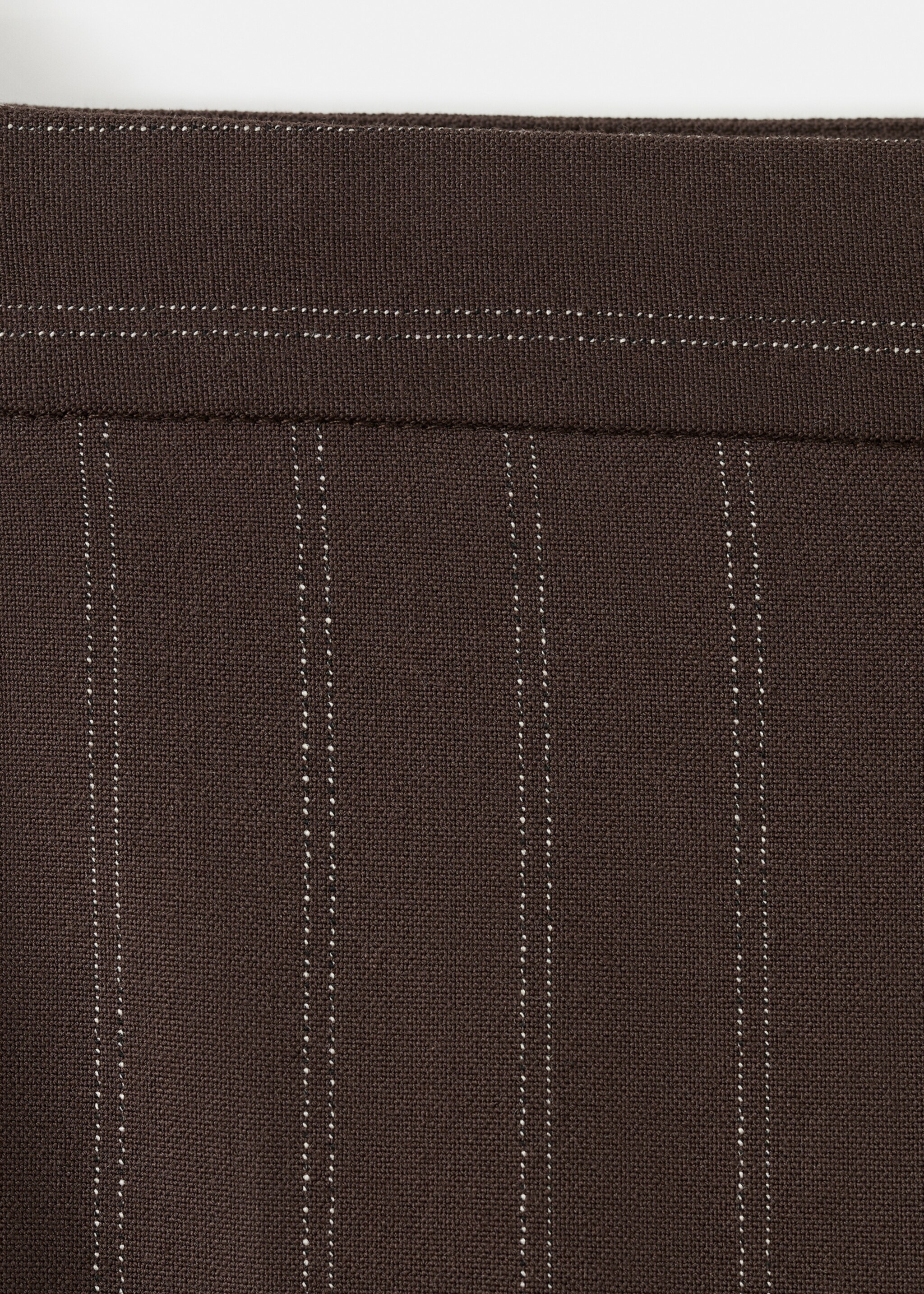 Pinstripe suit trousers - Details of the article 0, Brown. Ref: 27071338-00.