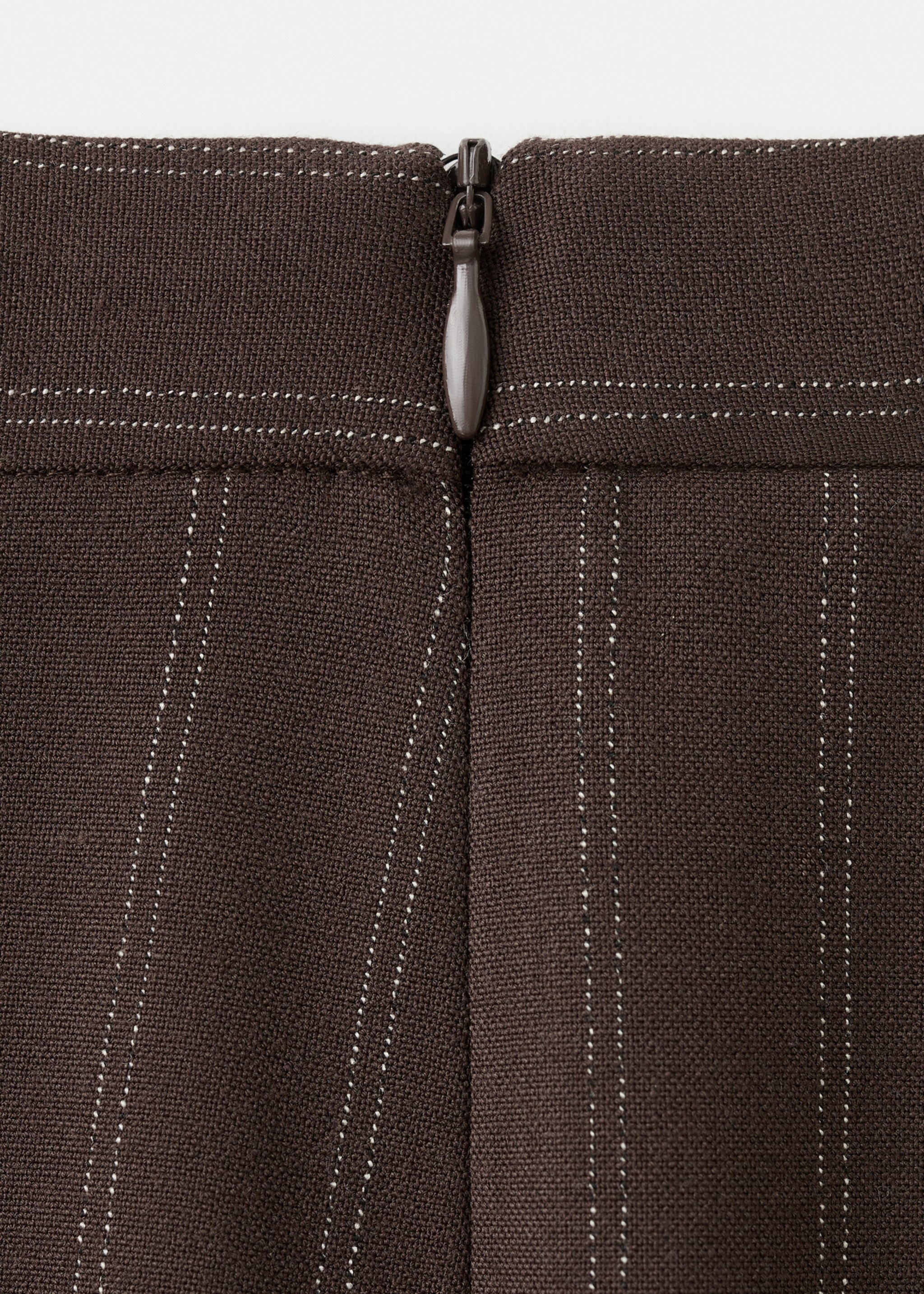 Pinstripe suit trousers - Details of the article 8, Brown. Ref: 27071338-00.