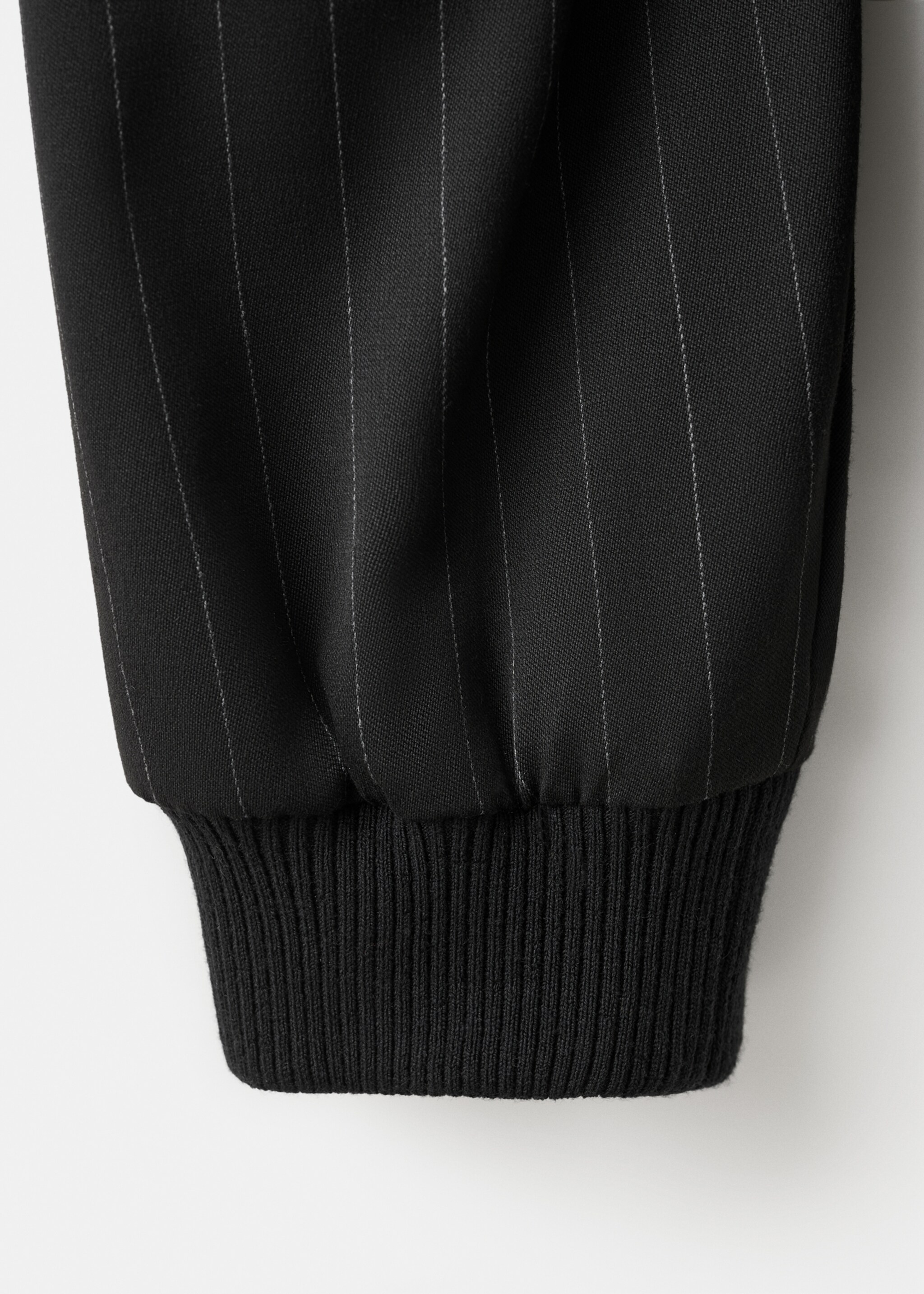 Pinstripe bomber jacket - Details of the article 0, Black. Ref: 27071339-00.