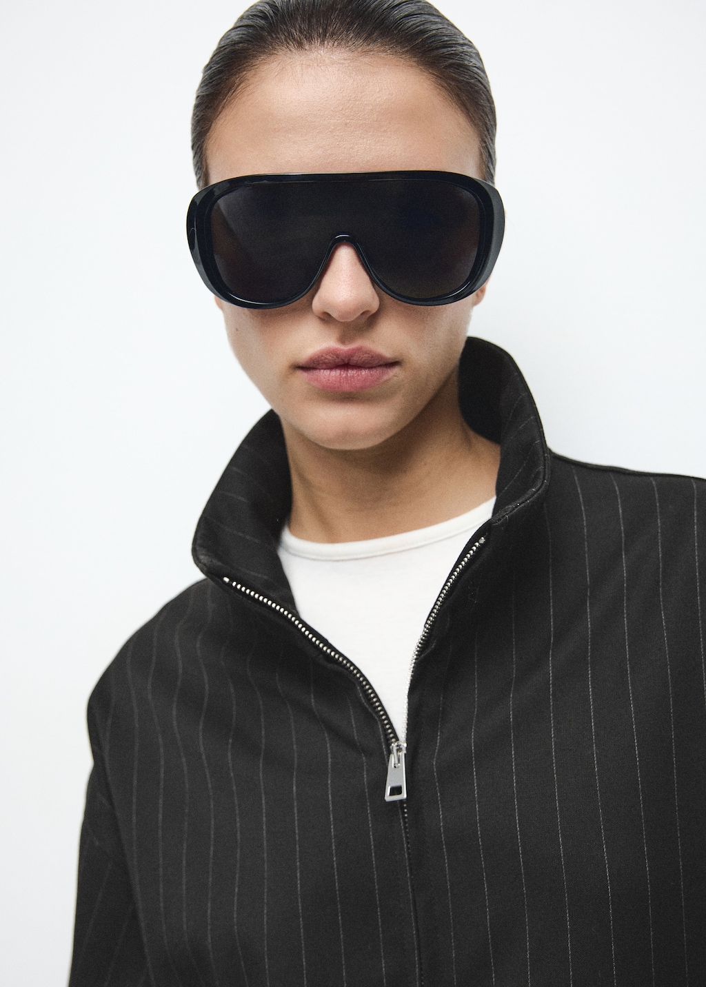 Pinstripe bomber jacket - image 4