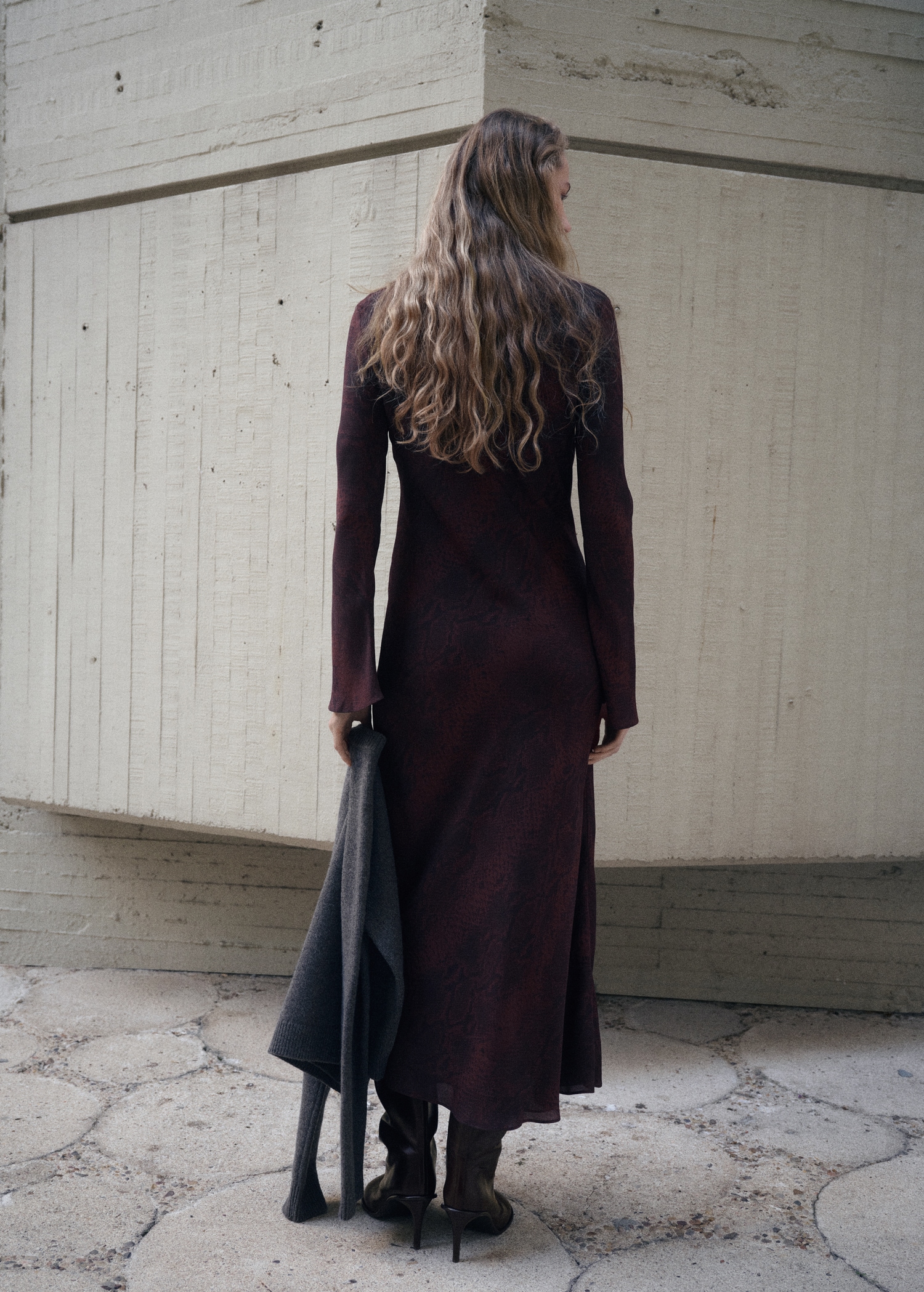 A Line Animal Print Dress