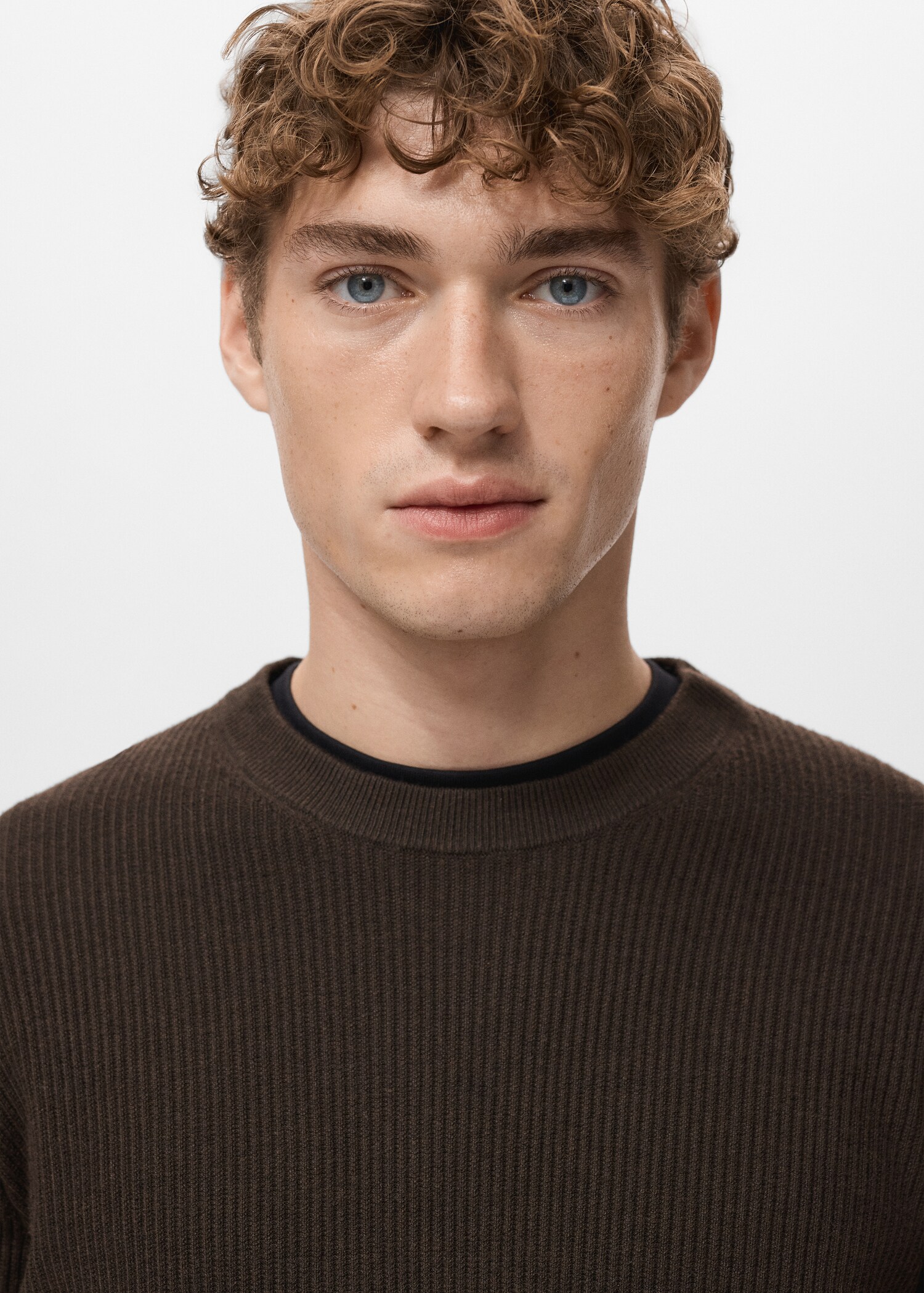 Fine rib-knit cotton sweater - Details of the article 1