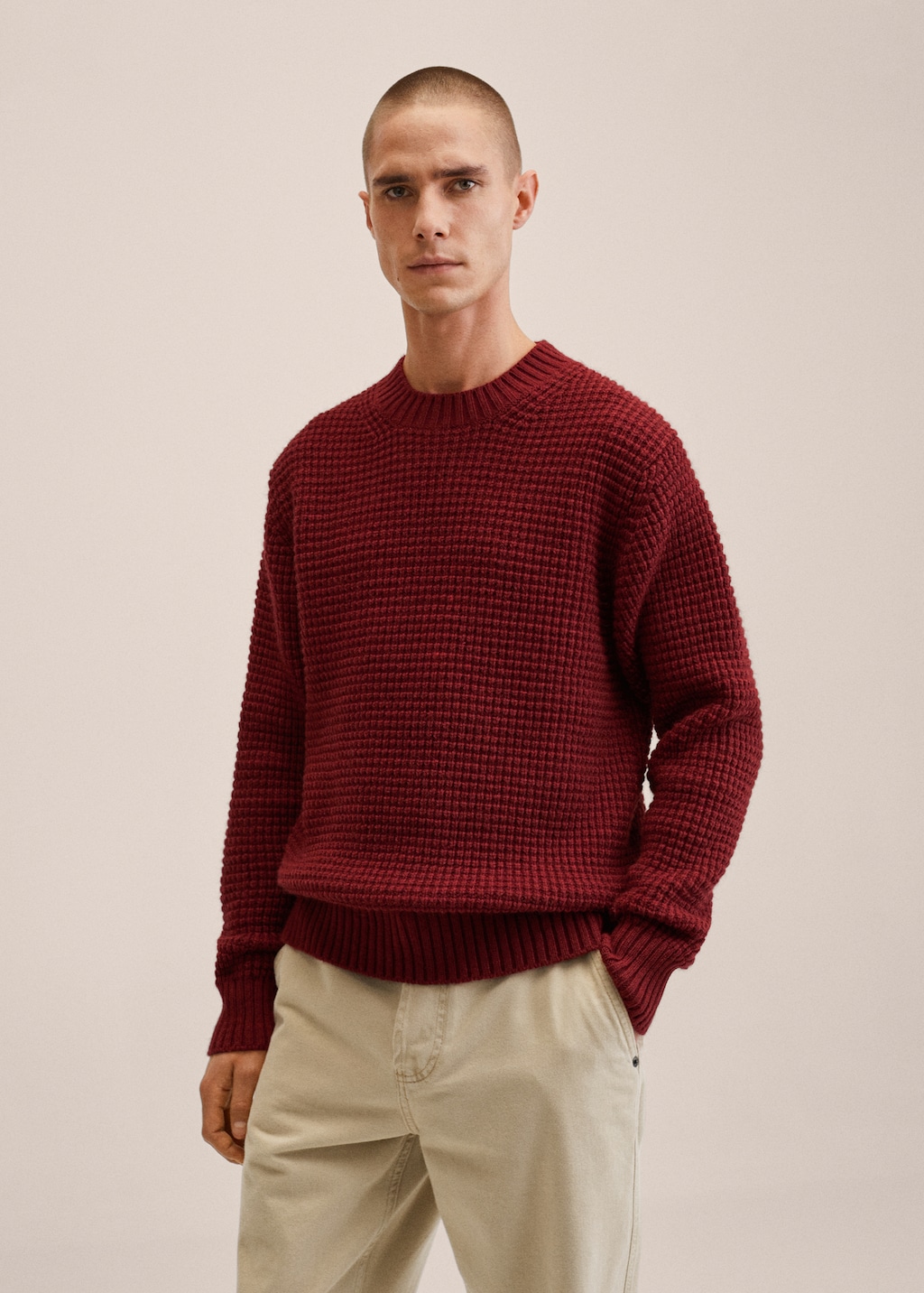 Structured flecked sweater Men MANGO Vietnam