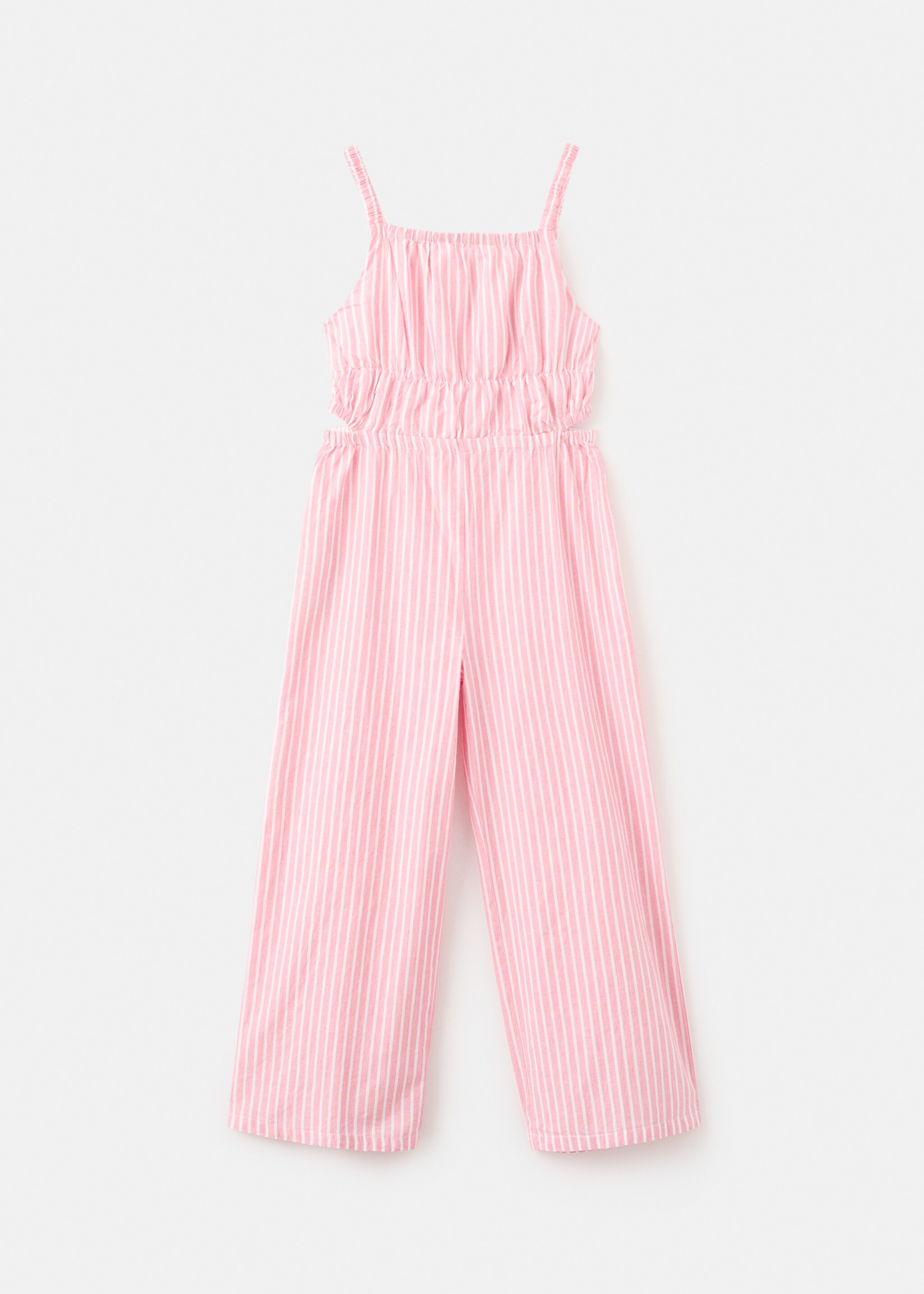 Striped jumpsuit with opening - Article without model, Red. Ref: 27071507-00.