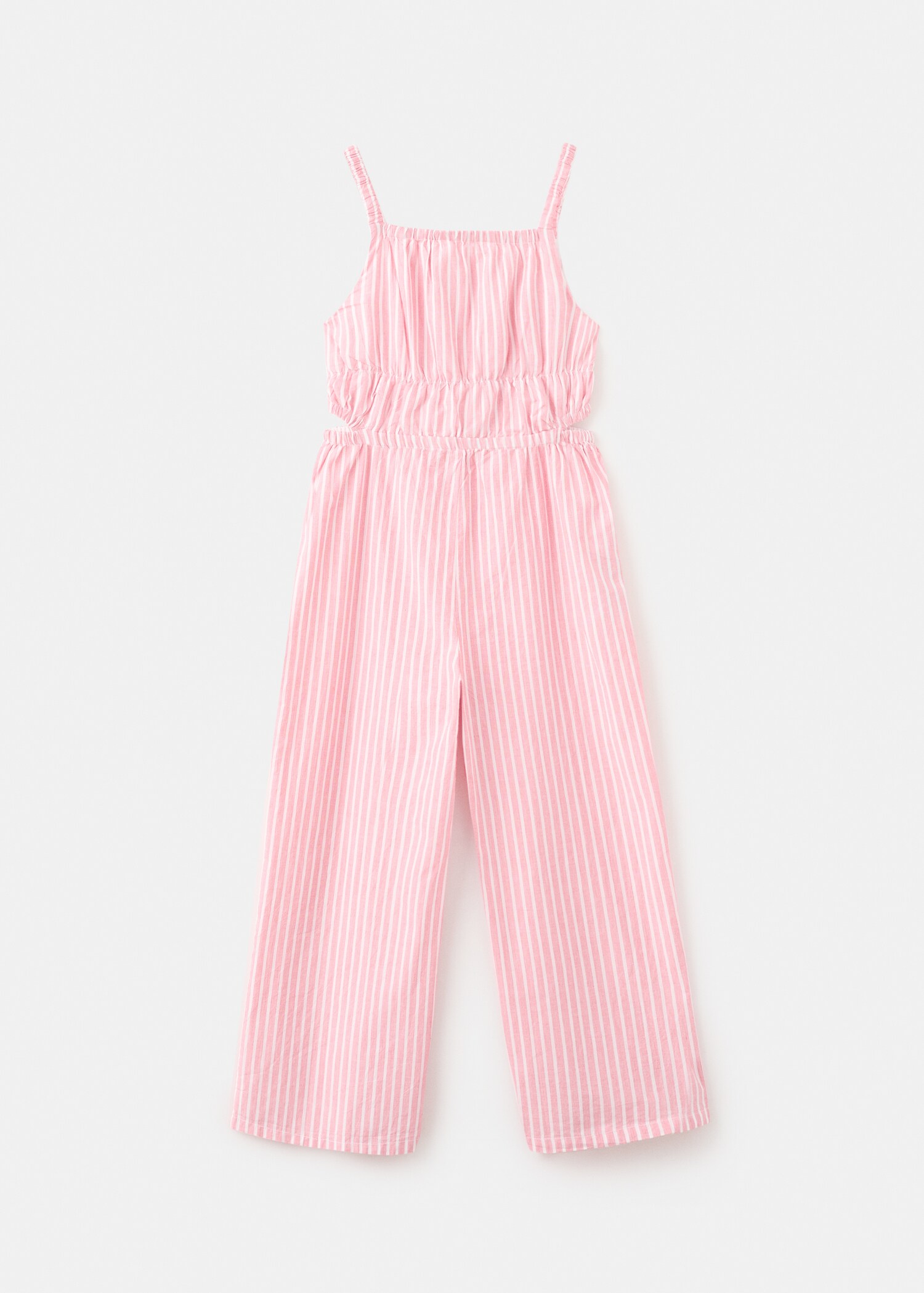 Striped jumpsuit with opening - Reverse of the article