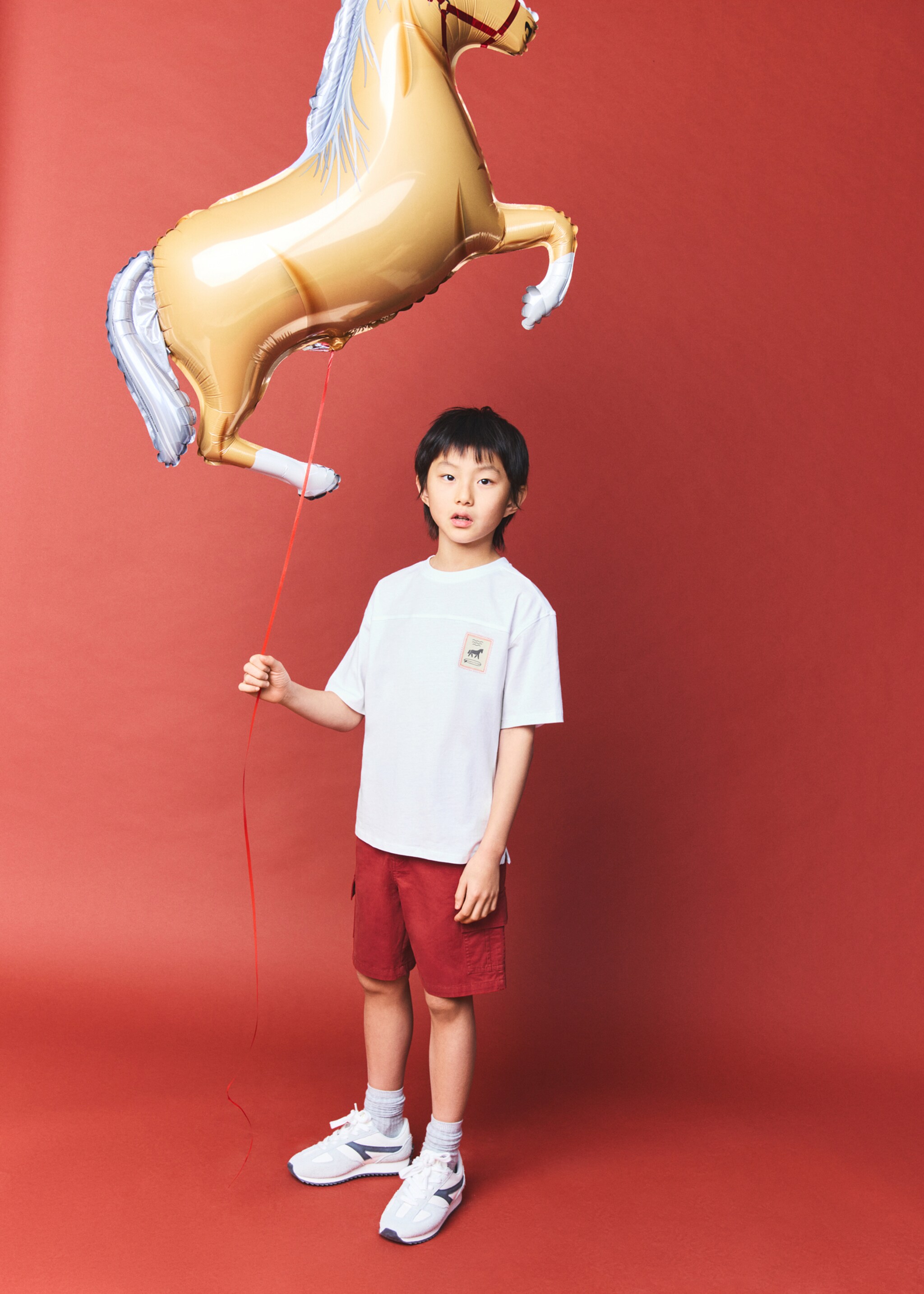 Cargo Bermuda shorts - Medium plane, Red. Ref: 27071508-00.