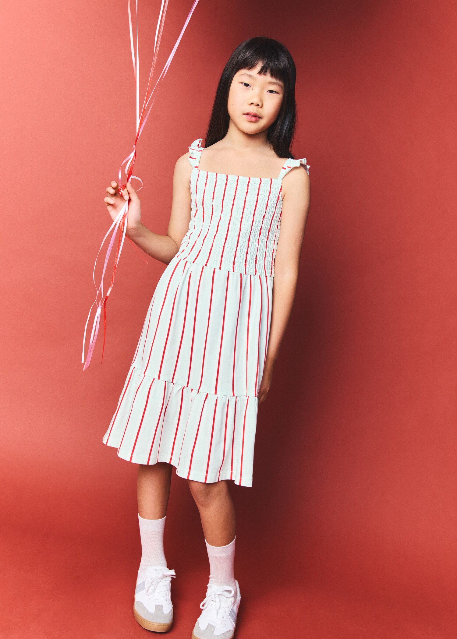 Ruffled striped dress - Medium plane