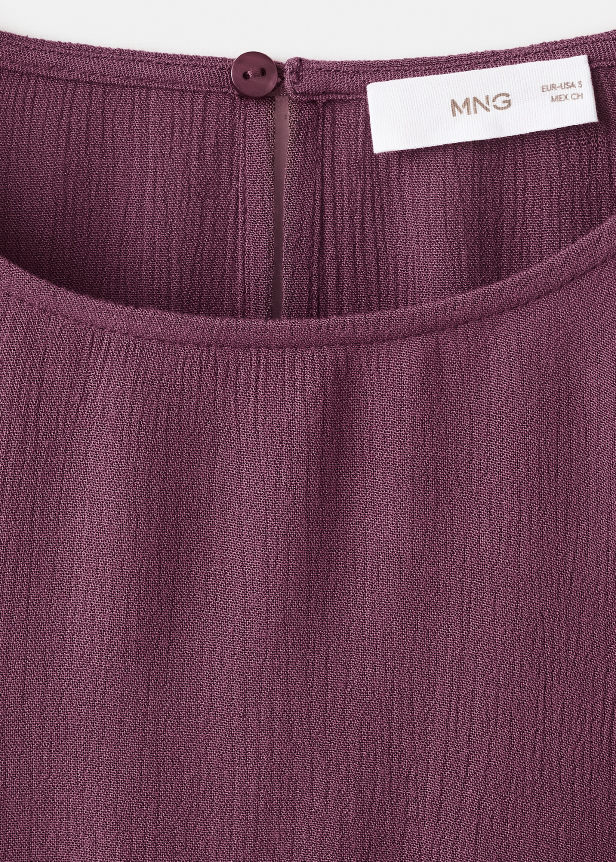 Blusa fluida fruncida - Detalle del artículo 8, Morado. Ref: 27071510-00.