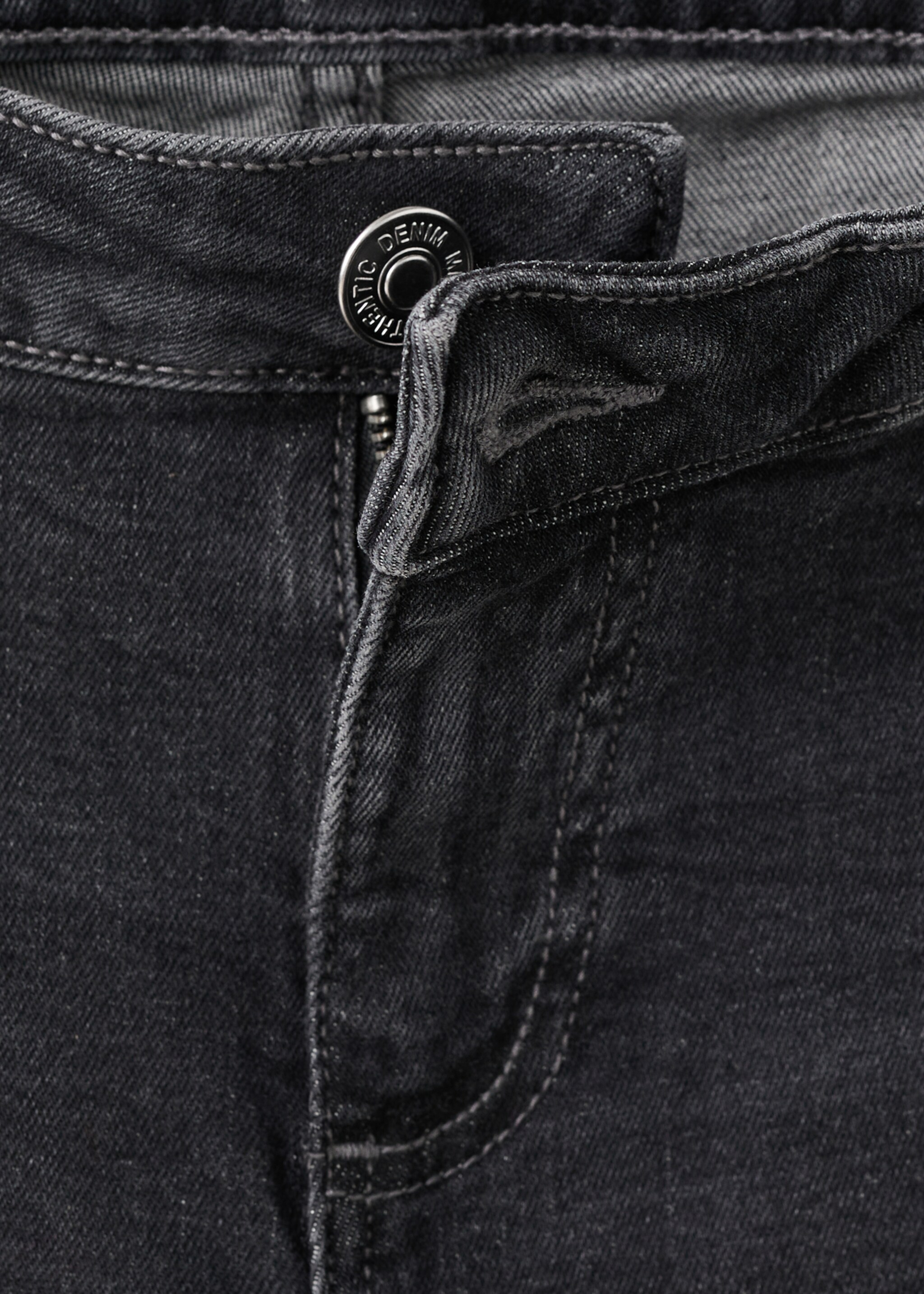 Low-waist studded jeans - Details of the article 8, Black denim. Ref: 27071512-00.
