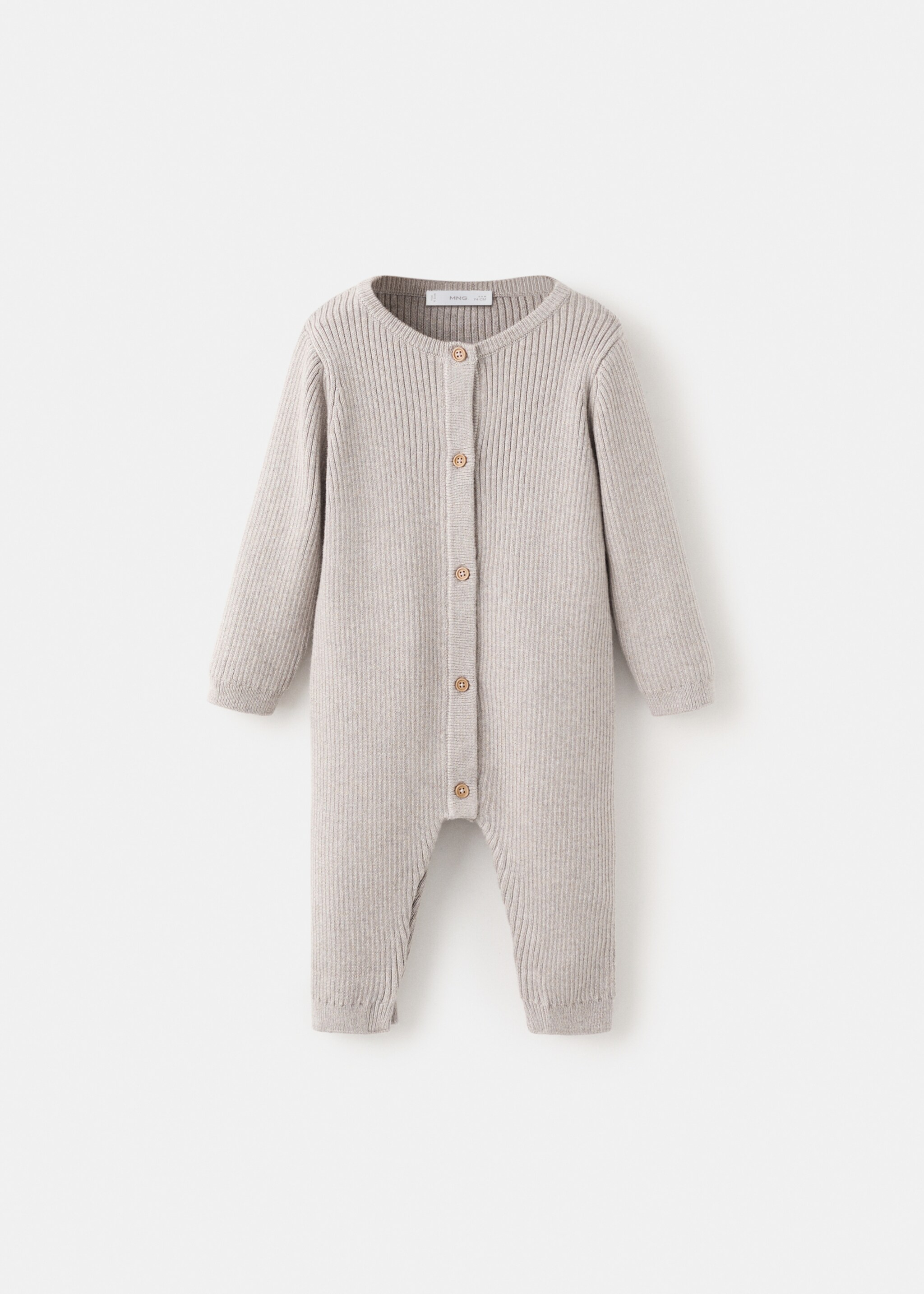 Langer Overall mit Knöpfen - Artikel ohne Model, Beige. Ref: 27071516-00.