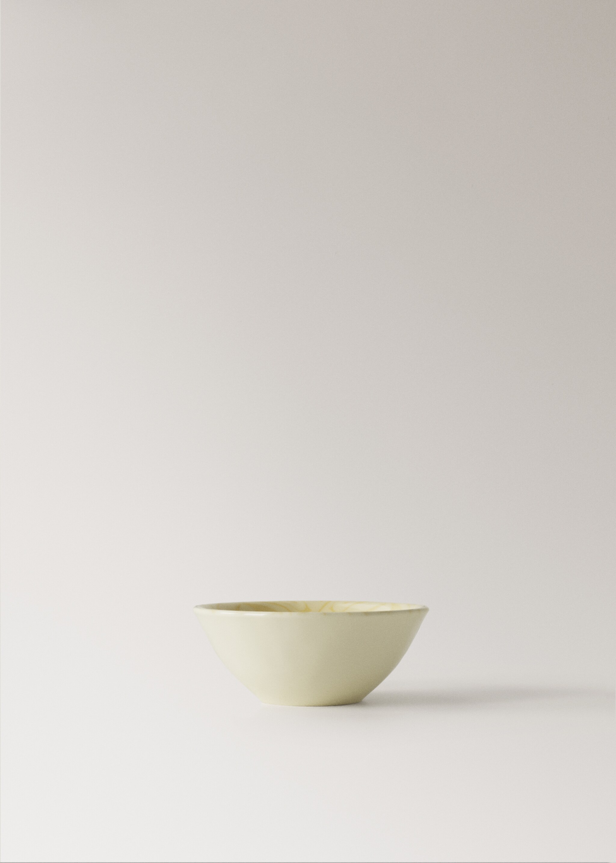 Floral gres bowl - Article without model, Pastel Yellow. Ref: 27071523-00.