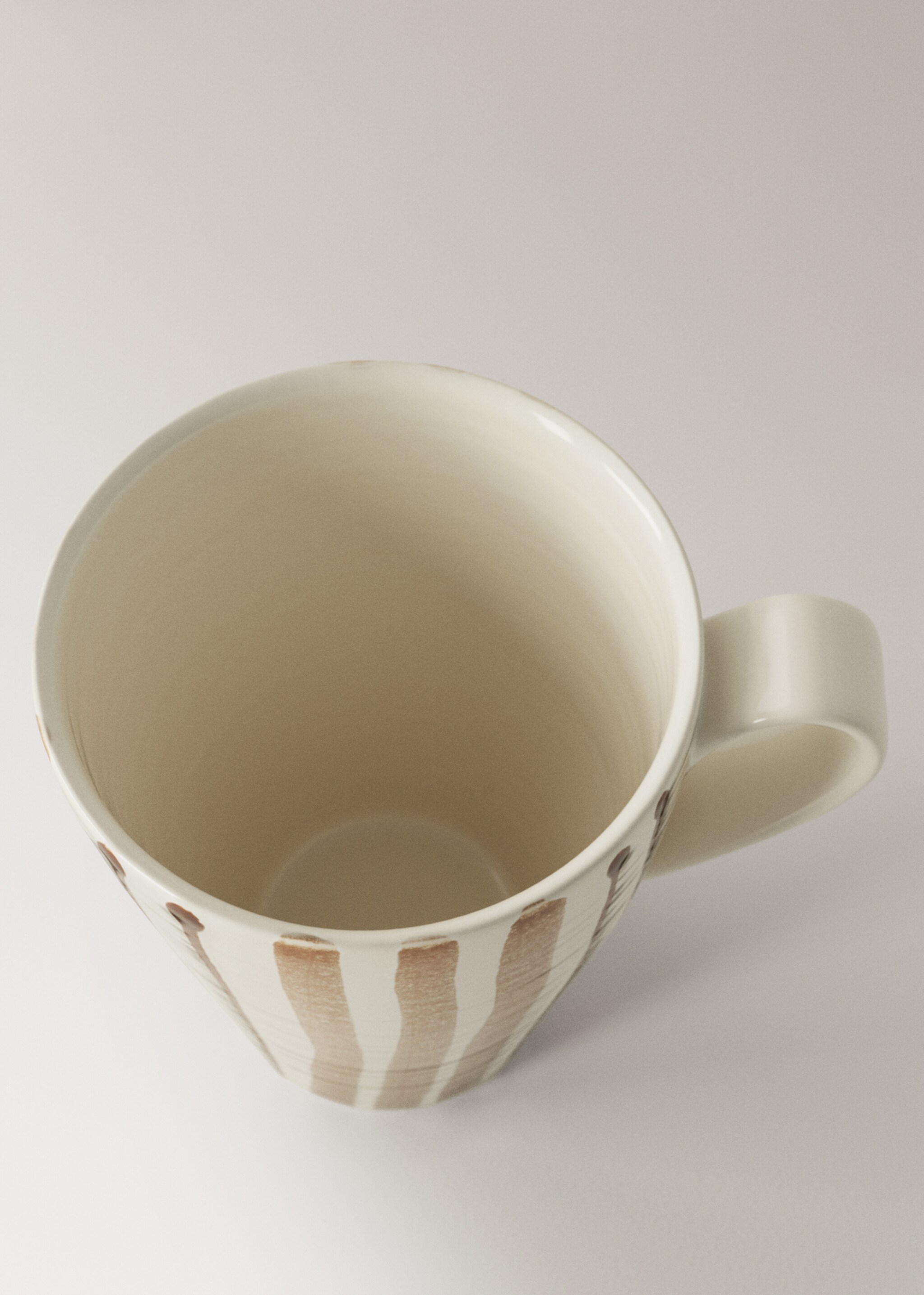 Stoneware tea cup - Details of the article 3, Brown. Ref: 27071527-00.