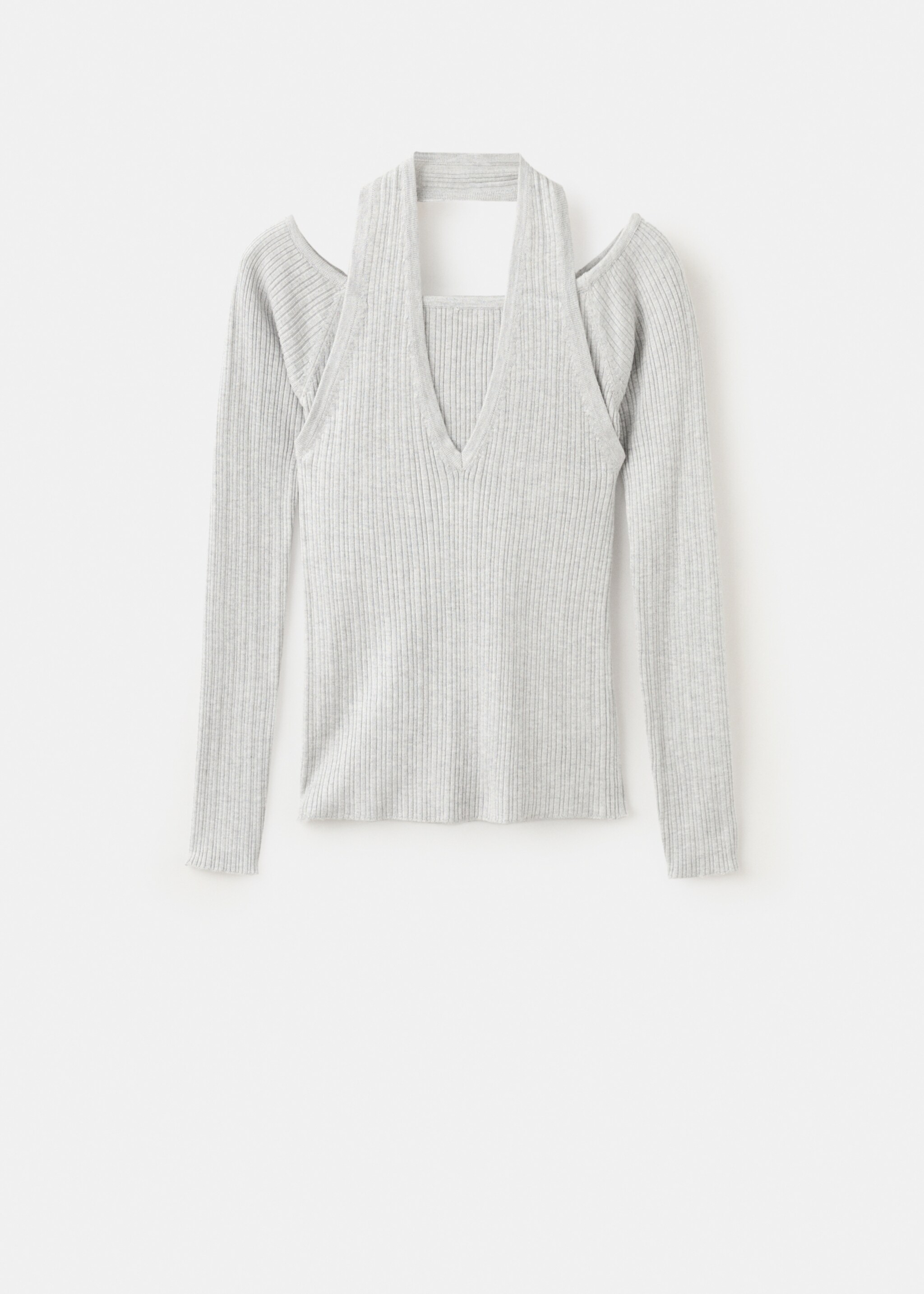 Top halter manga larga - Artículo sin modelo, Gris claro vigoré. Ref: 27071529-00.