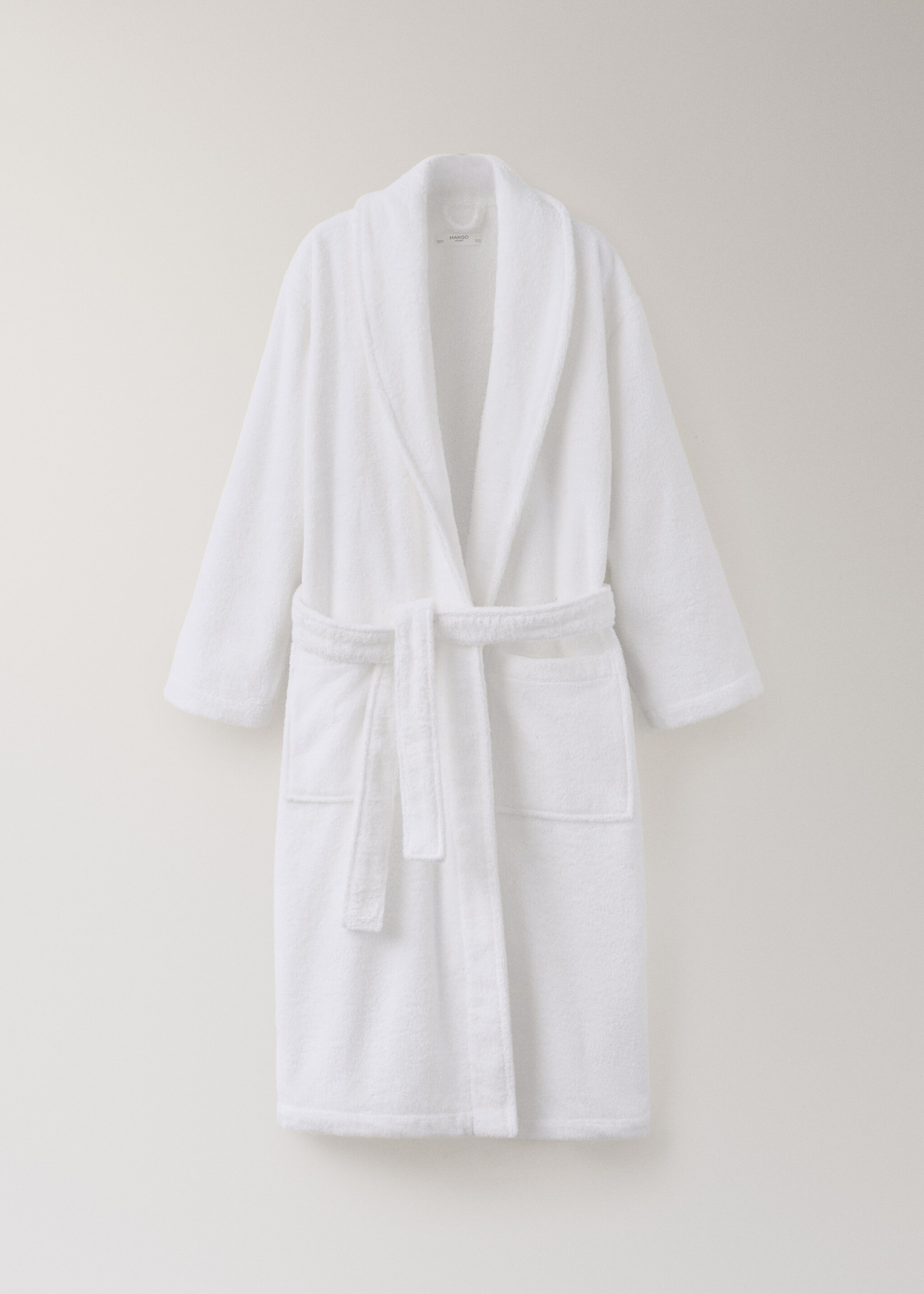 Soft cotton bathrobe - Article without model, White. Ref: 27071531-00.