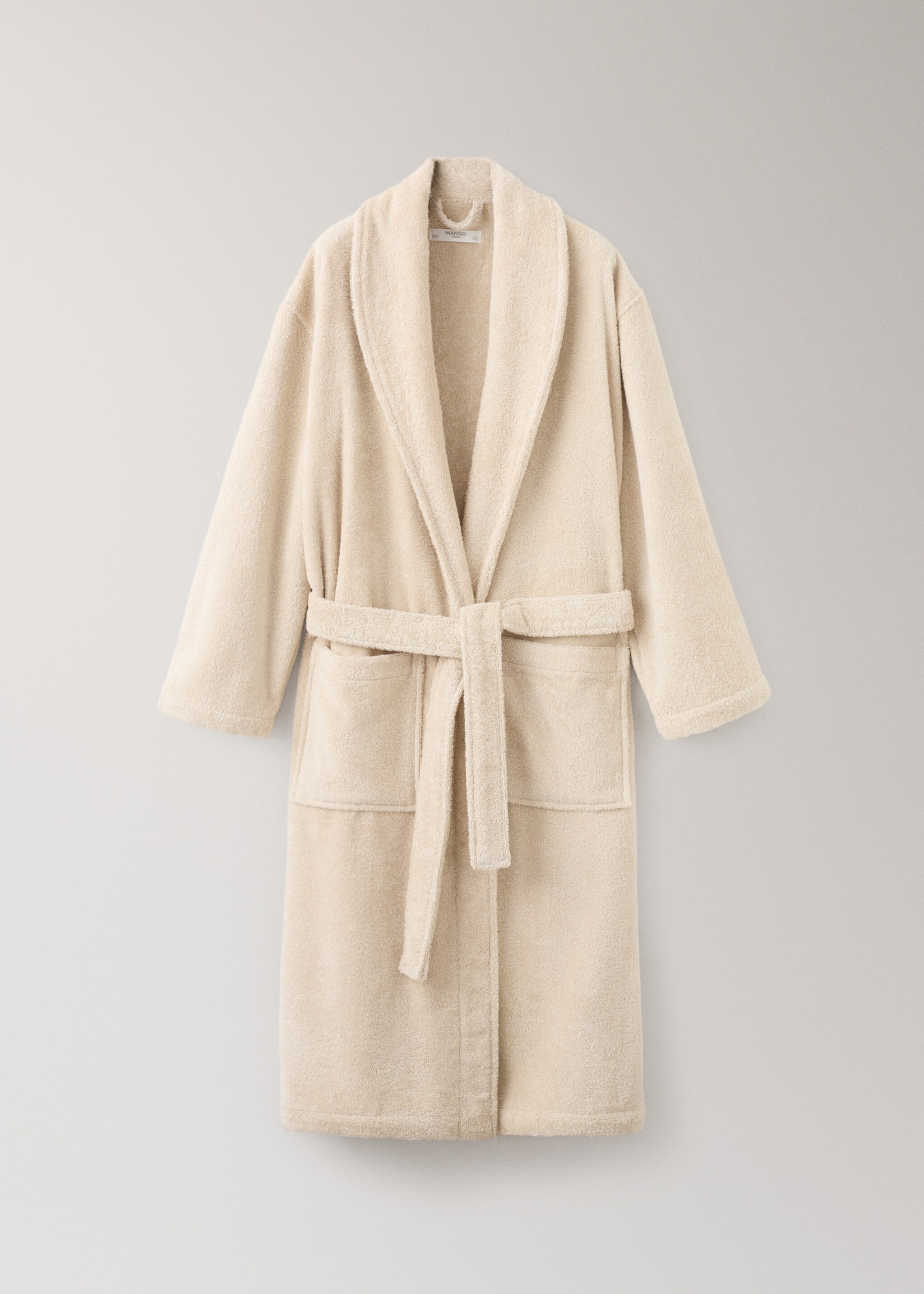 Soft cotton bathrobe - Article without model, Sand. Ref: 27071531-00.
