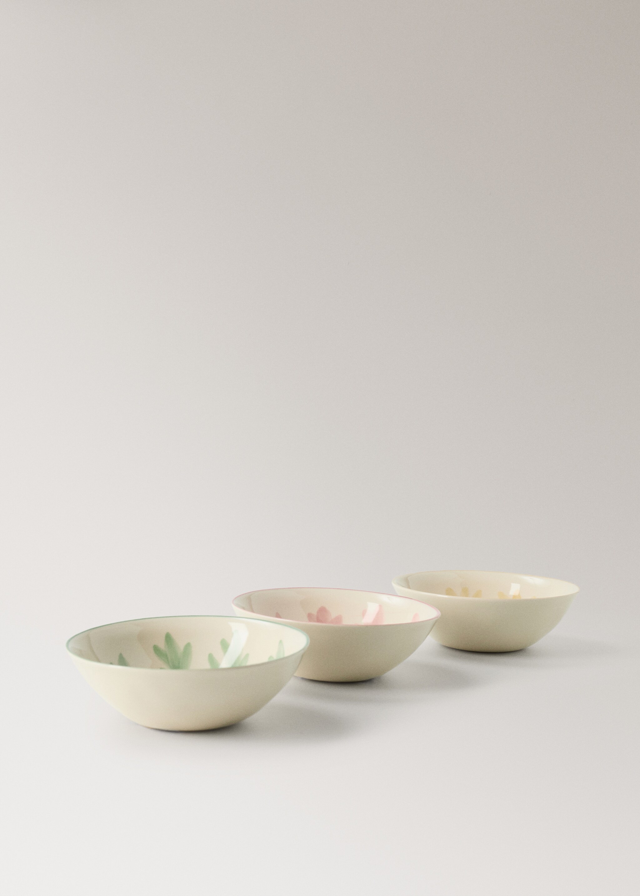 Floral design stoneware bowl - Details of the article 3, Light/Pastel Purple. Ref: 27071533-00.
