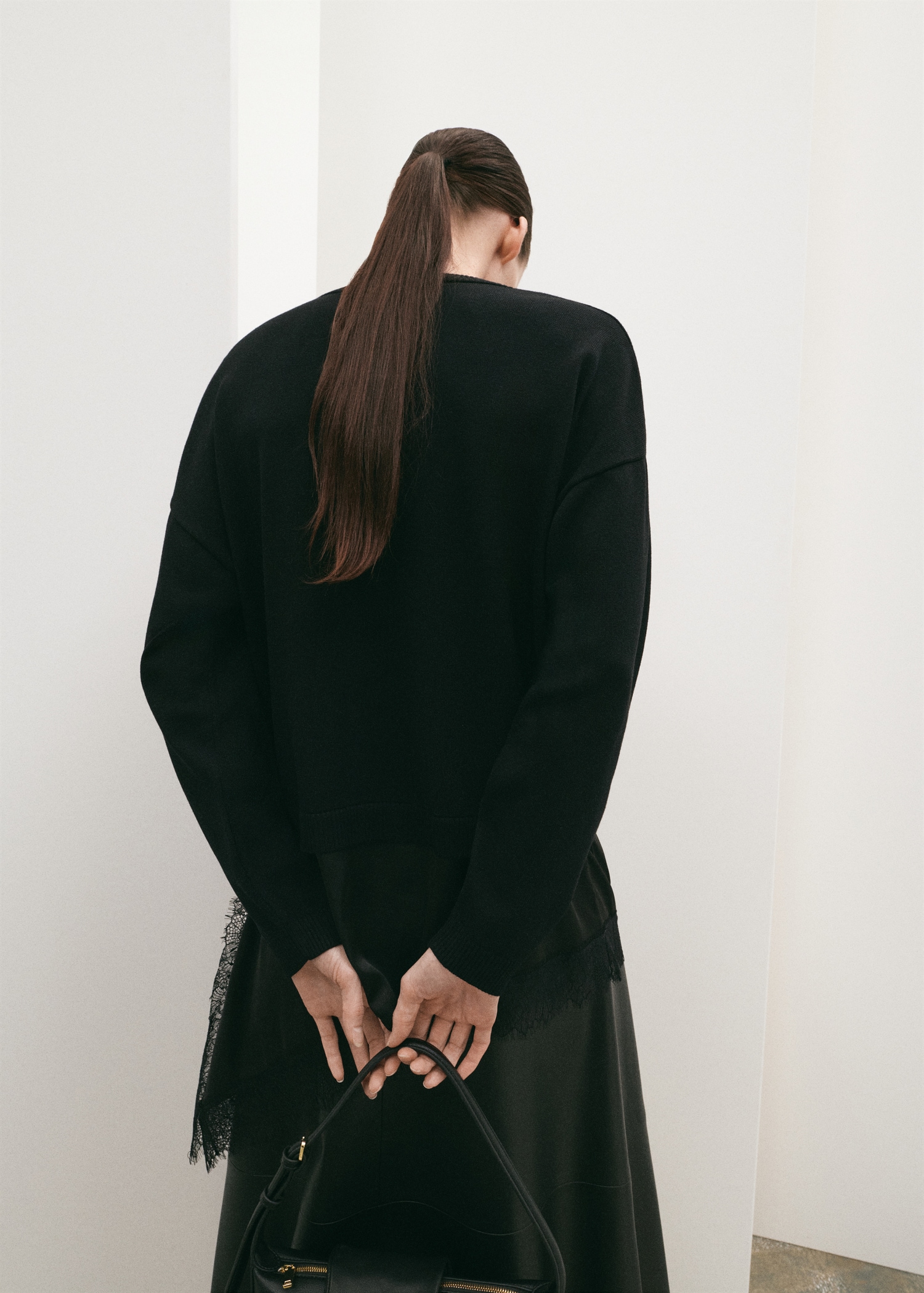 Pull long combiné dentelle - Verso de l’article