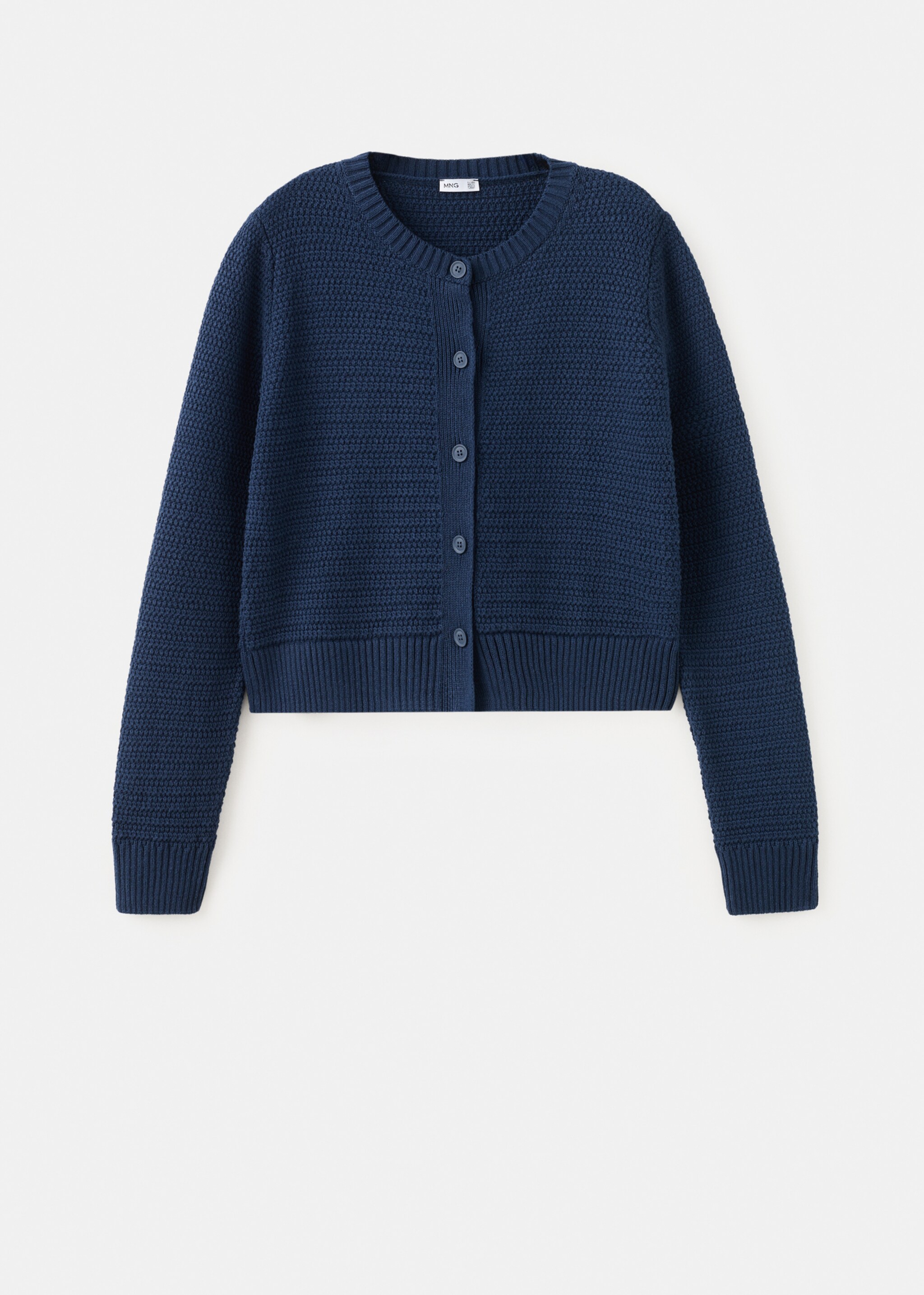 Knitted button cardigan - Article without model, Navy. Ref: 27071536-00.