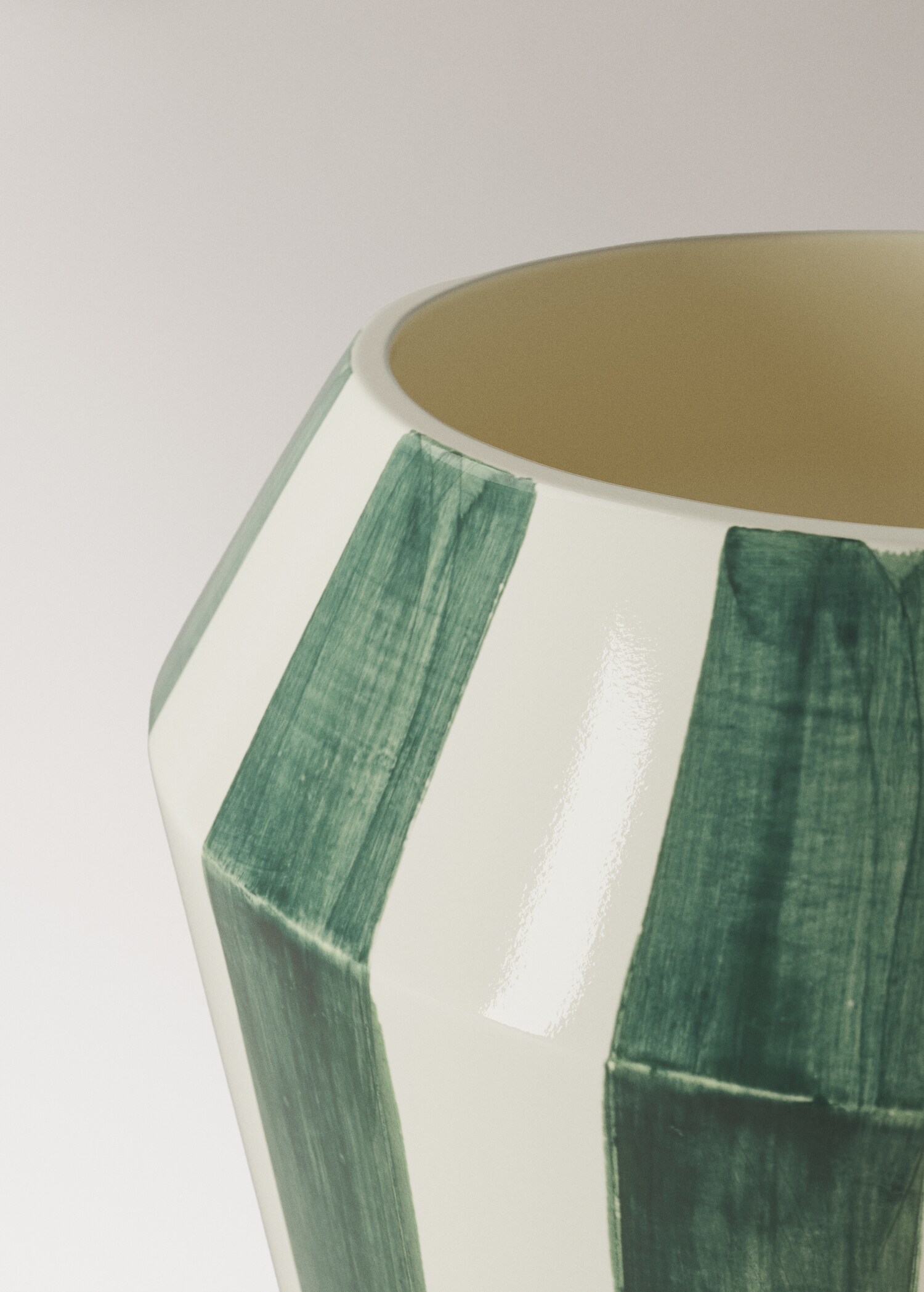 Large hand-painted striped vase - Details of the article 1