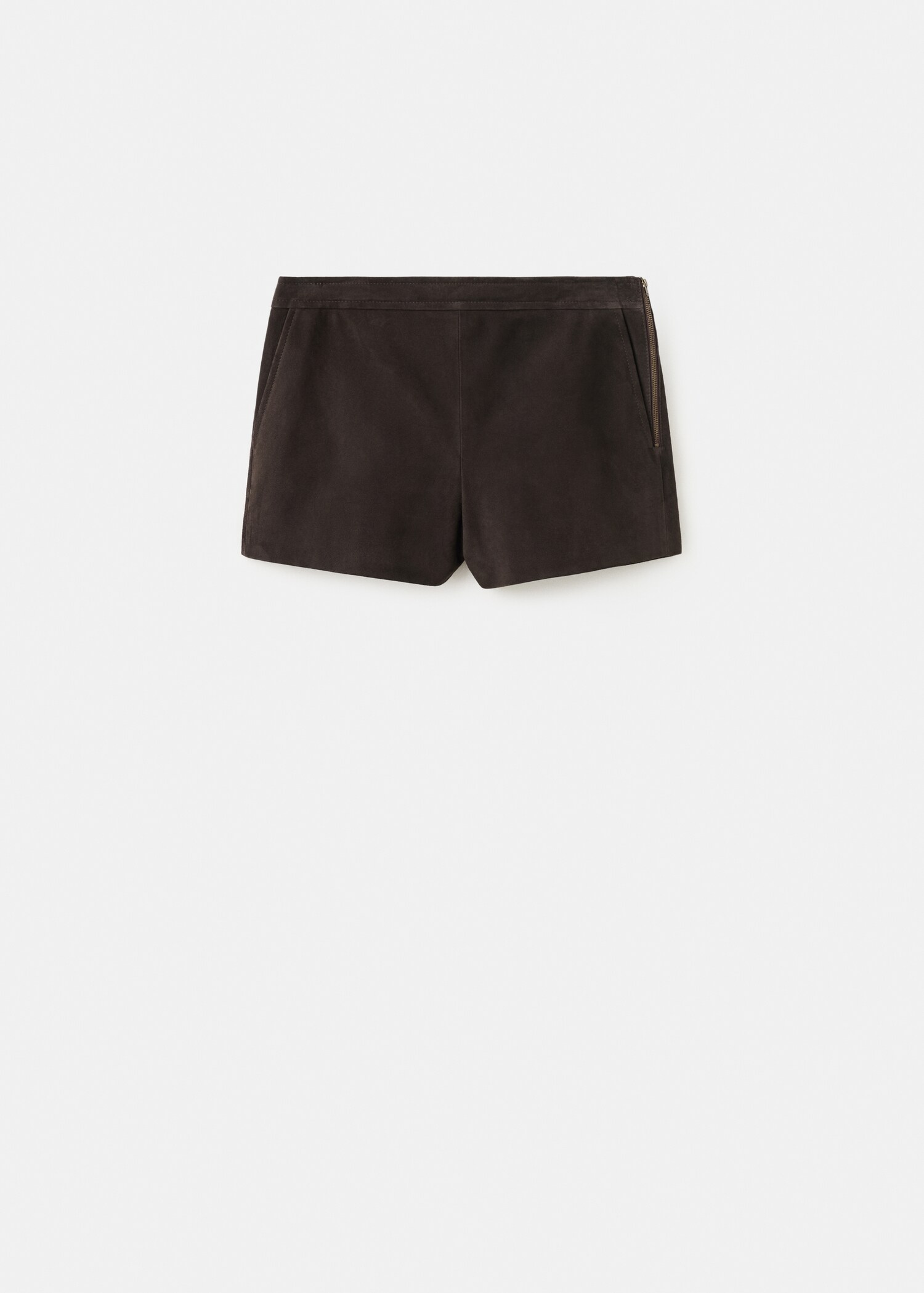 Suede shorts with zip - Article without model