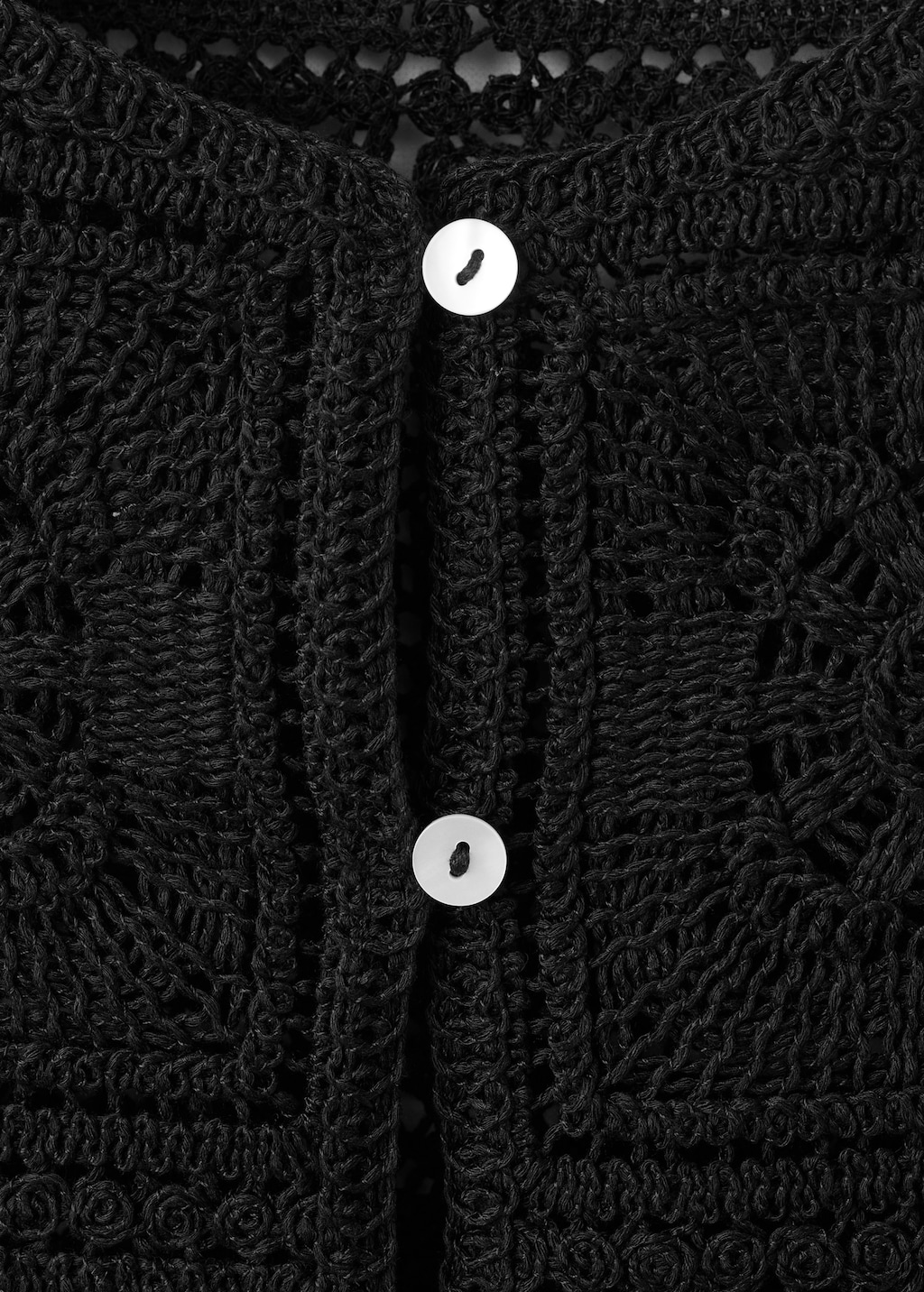 Crochet top with buttons