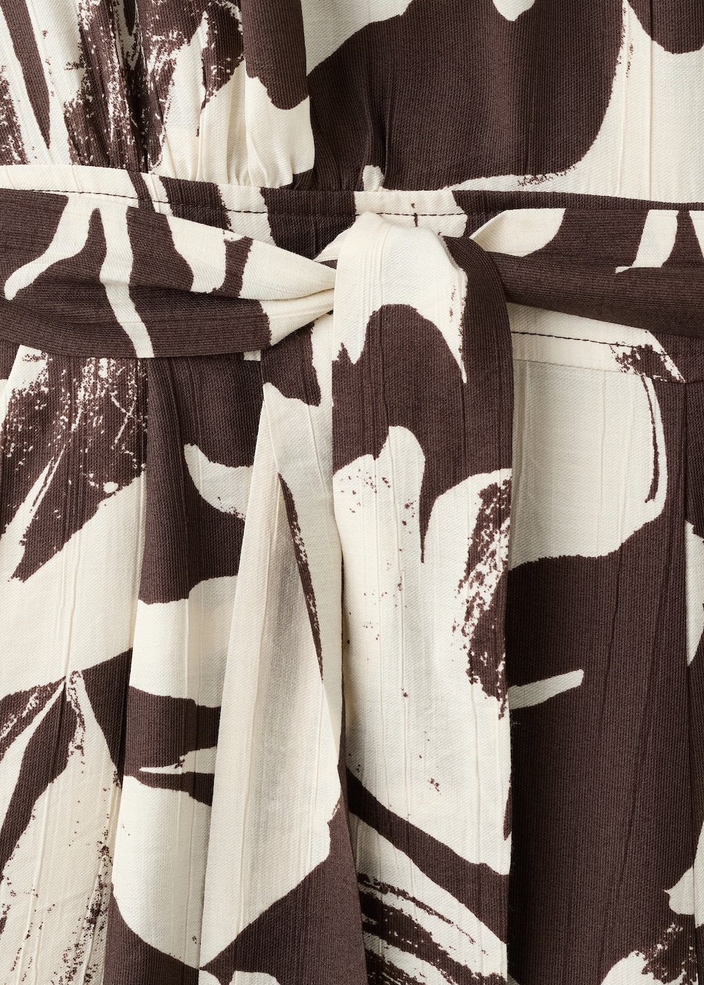 Printed cropped jumpsuit with belt - image 5