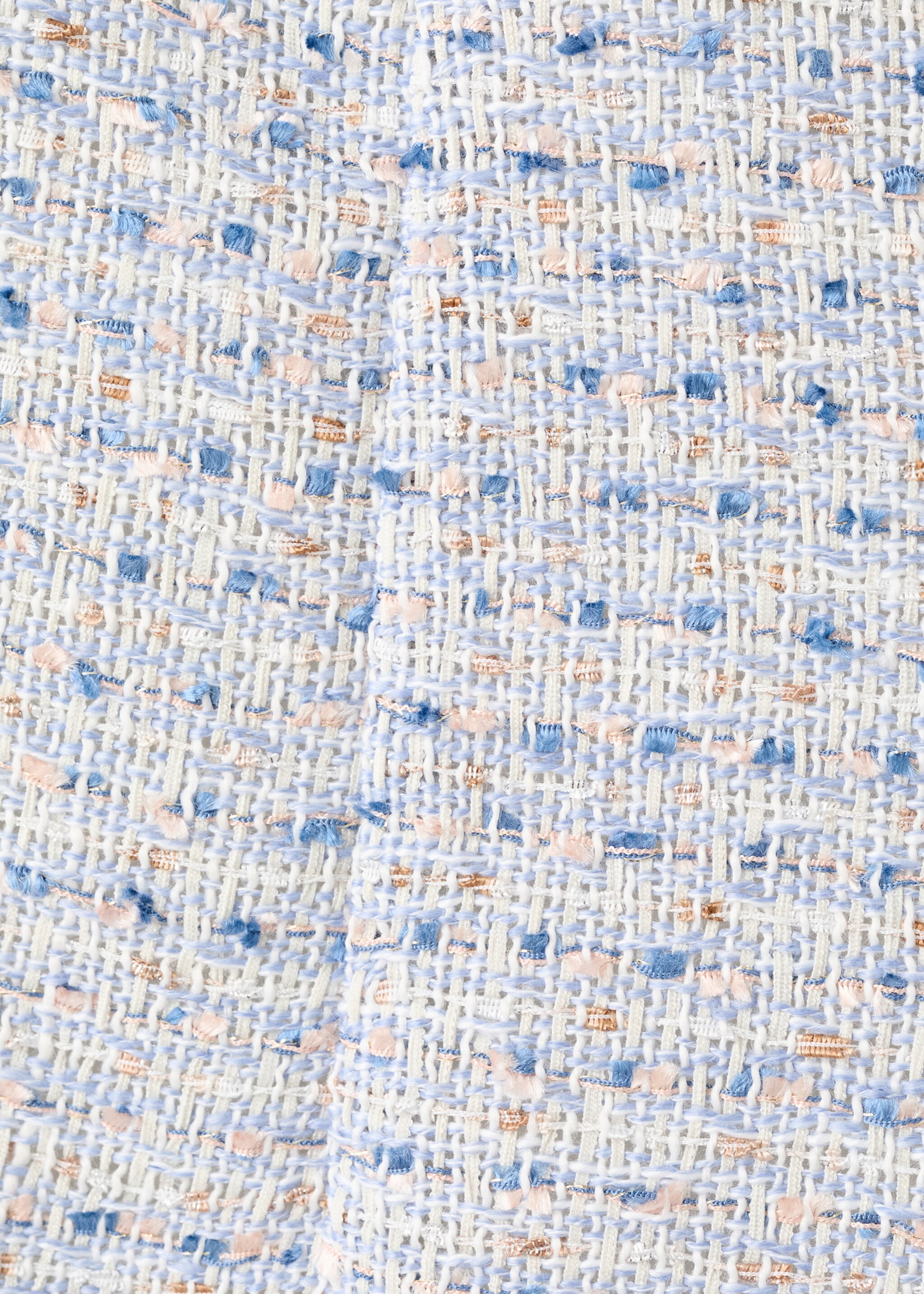 شورت بخصر متوسط من التويد - تفاصيل المنتج 8, أزرق سماوي. Ref: 27072546-00.