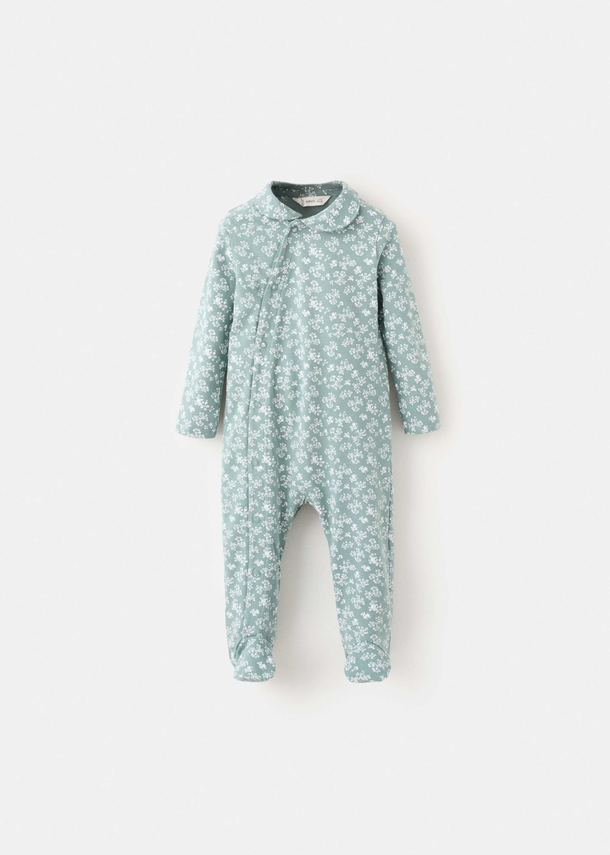 Printed long pyjamas - Article without model, Green. Ref: 27072548-00.
