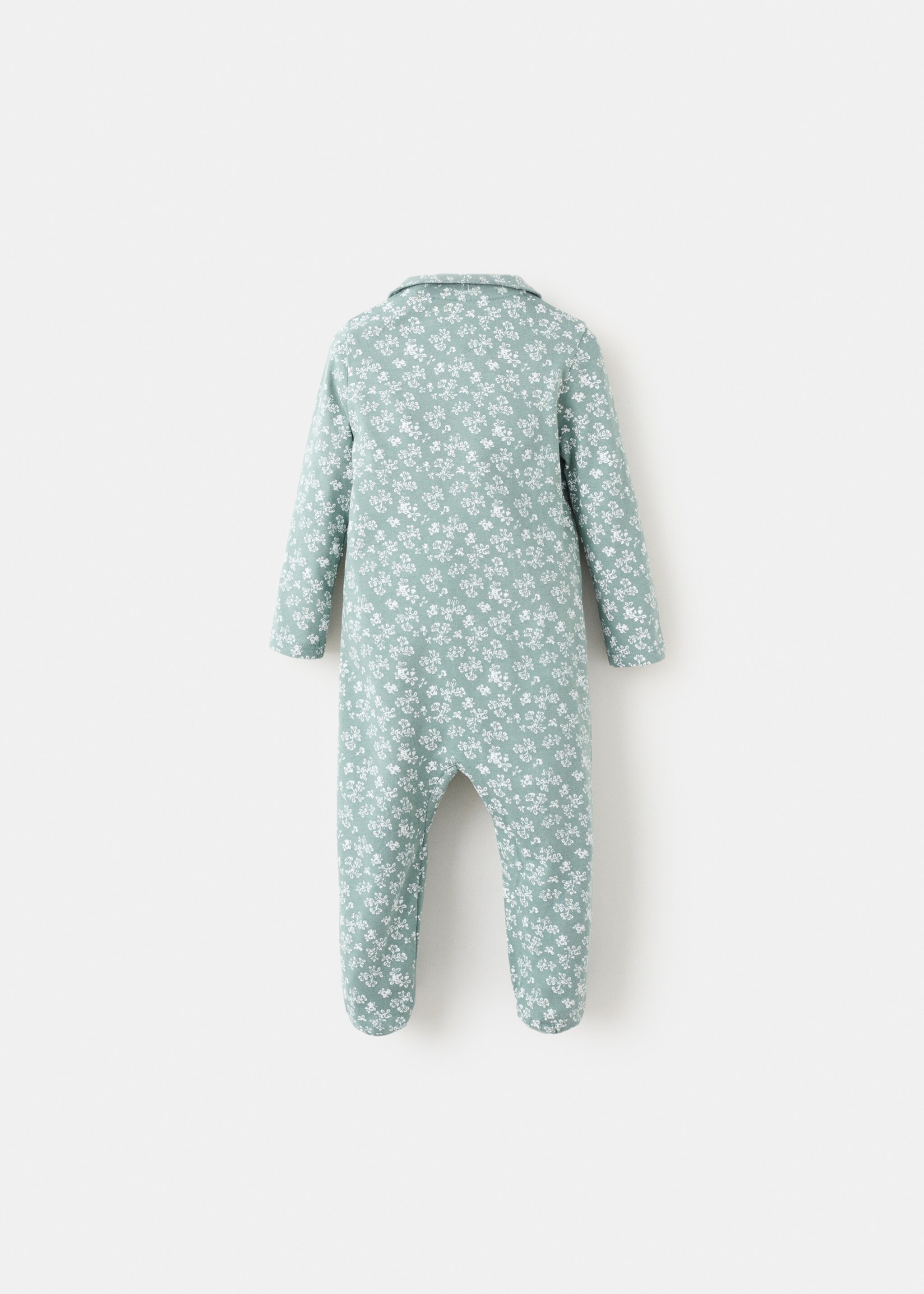 Printed long pyjamas - Reverse of the article, Green. Ref: 27072548-00.