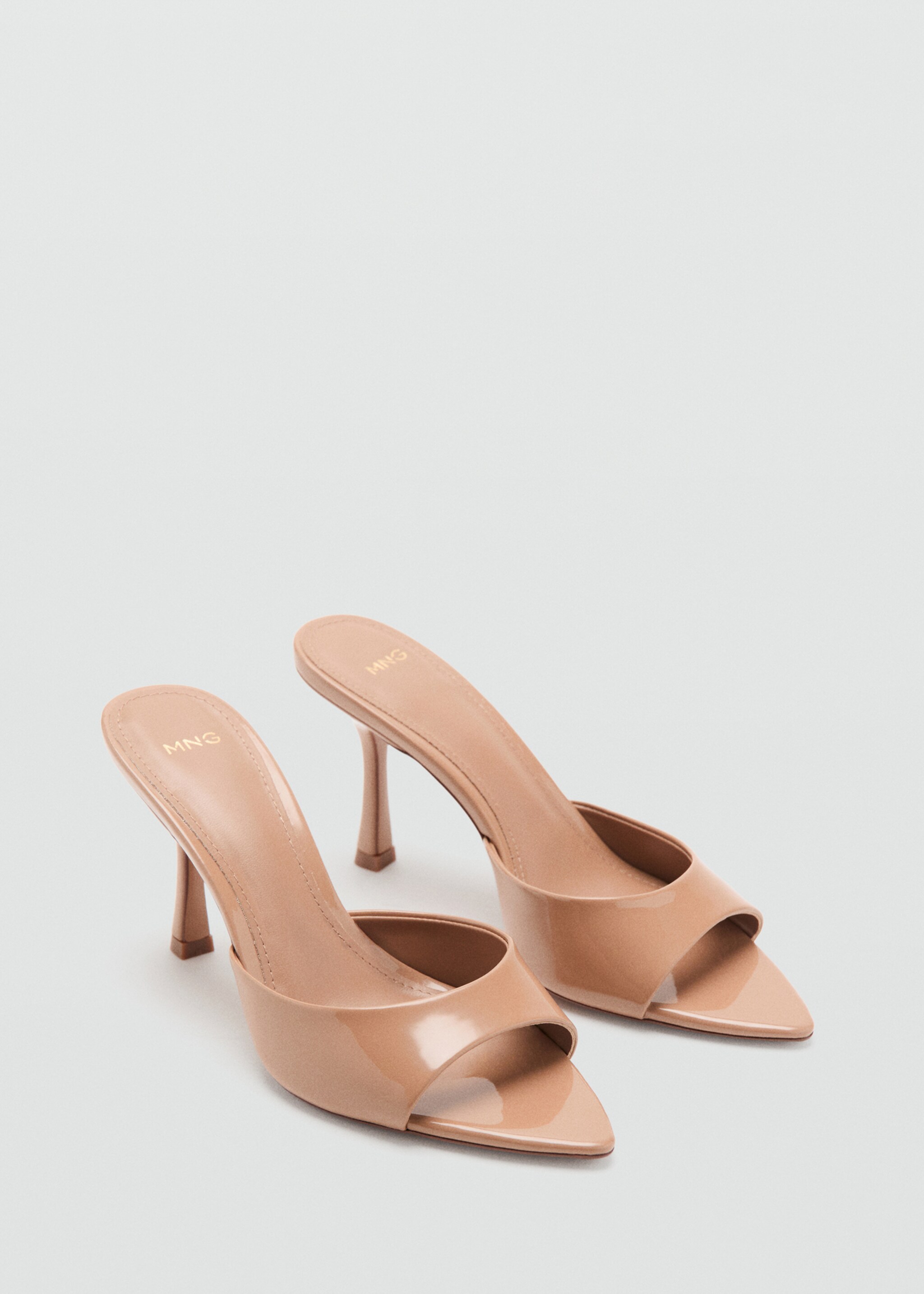 Pointed heel sandals - Medium plane, Nude. Ref: 27072550-00.