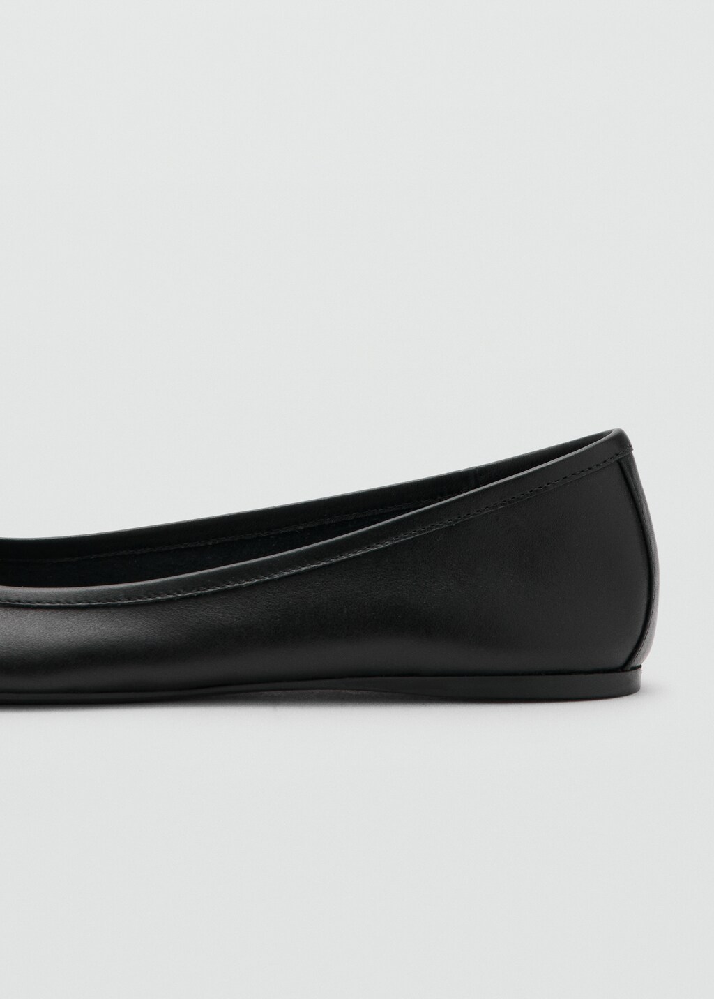 Leather ballet flats with bow - image 4