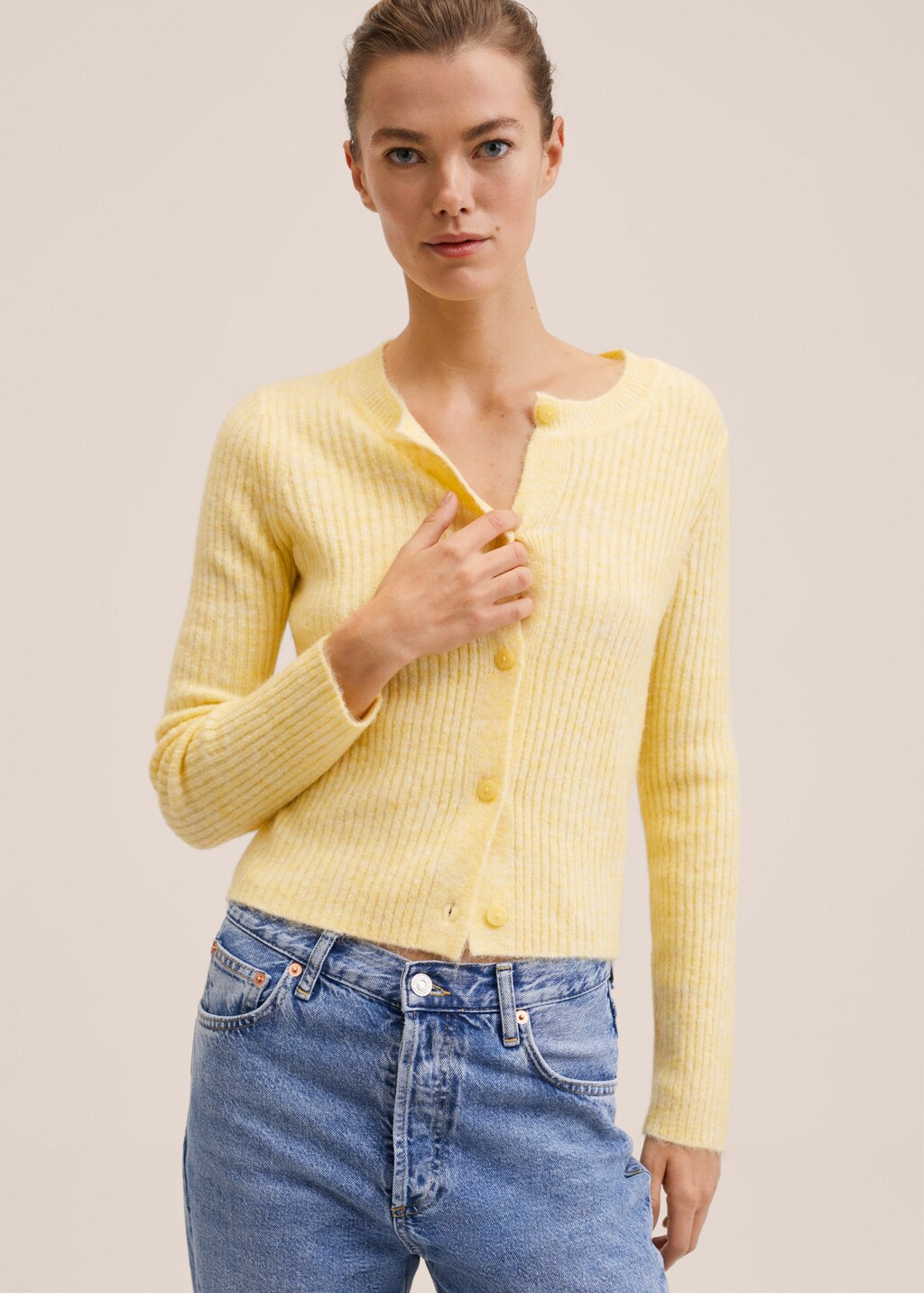 Cardigan jaune mango best sale
